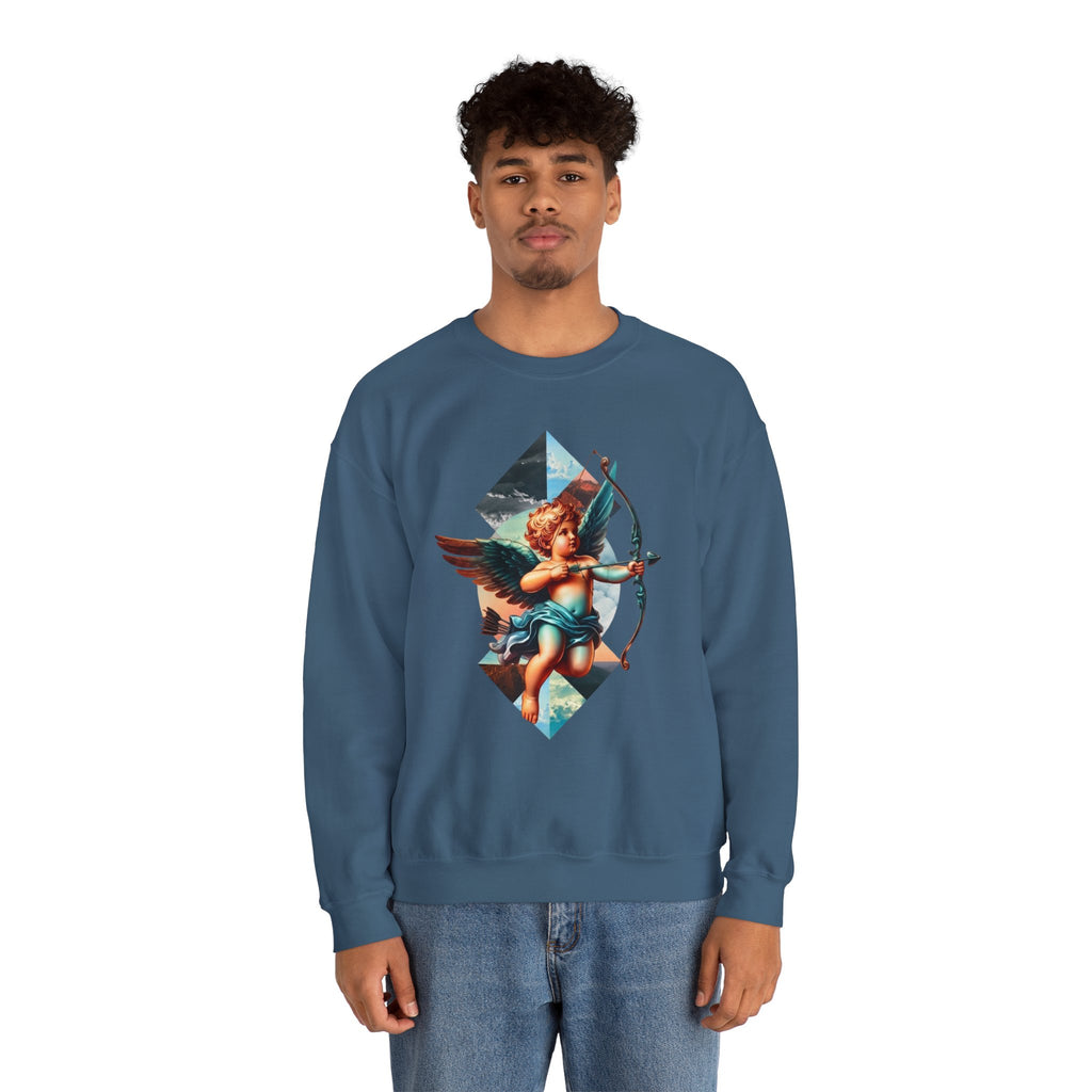 Cupid's Bow Blue + Arrow - Love, Infiniti Unisex Crewneck Sweater