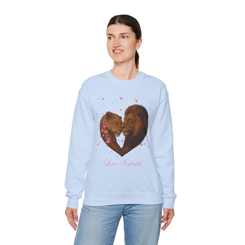 Lion Hearts - Love, Infiniti Unisex Crewneck Sweater