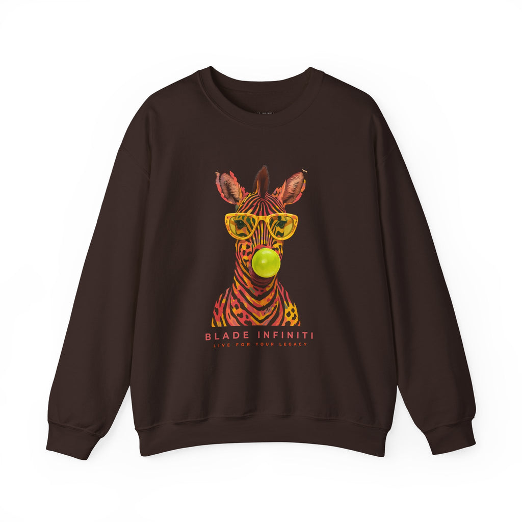 Zebra Pop Unisex Crewneck Sweater