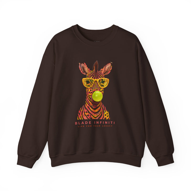 Zebra Pop Unisex Crewneck Sweater