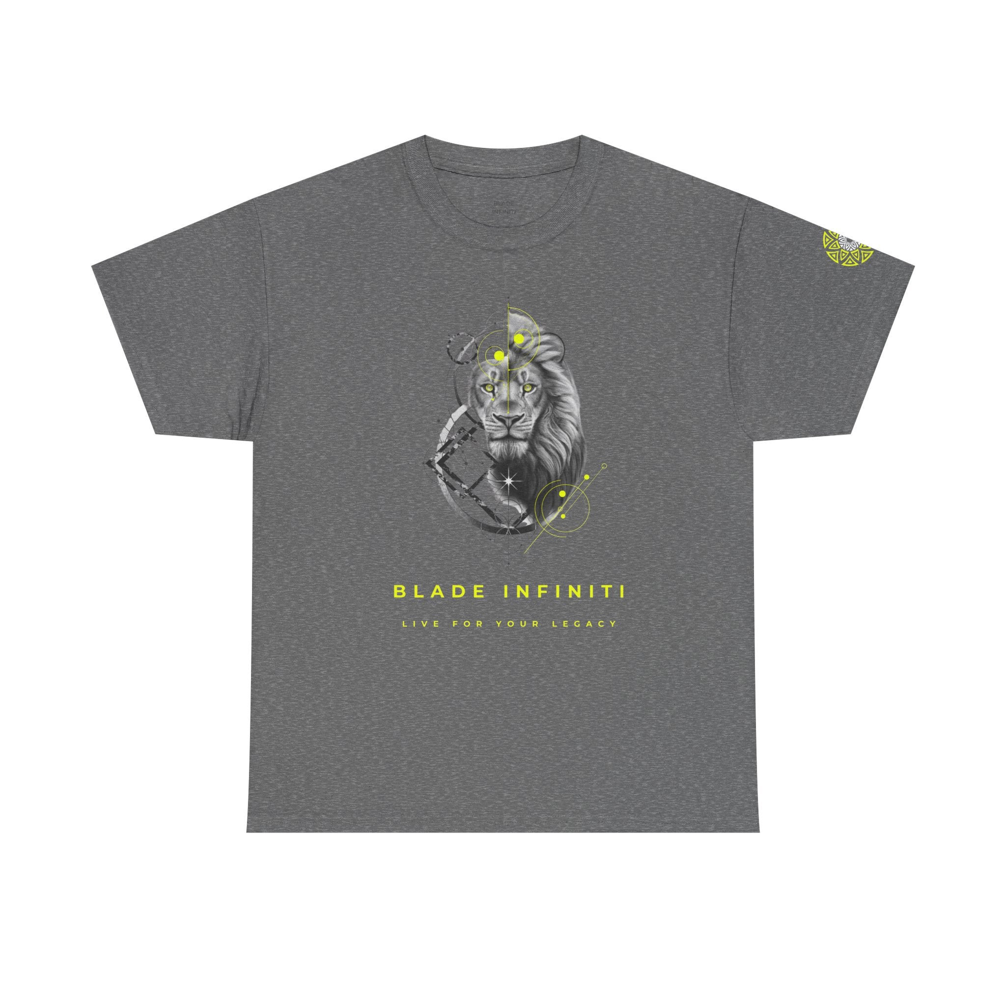 Geometric King Lion Neon Green TX T-Shirt