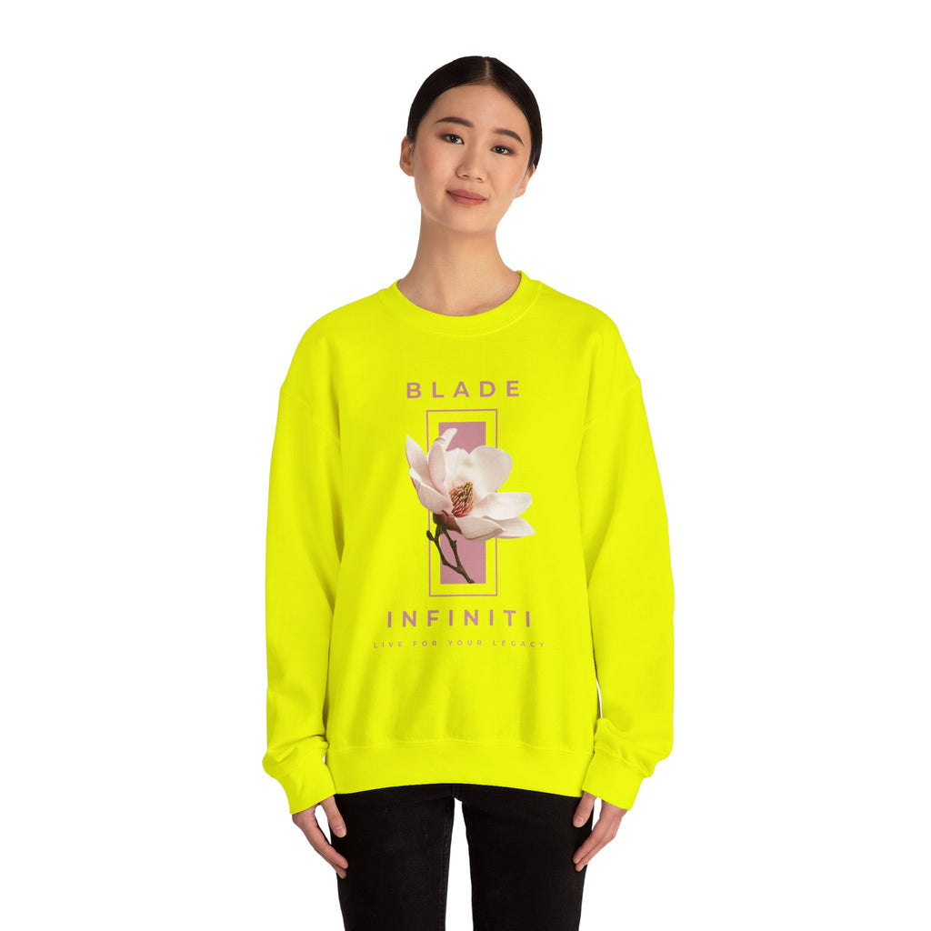 Essence of Infiniti Pink/Cream Floral Crewneck Sweater