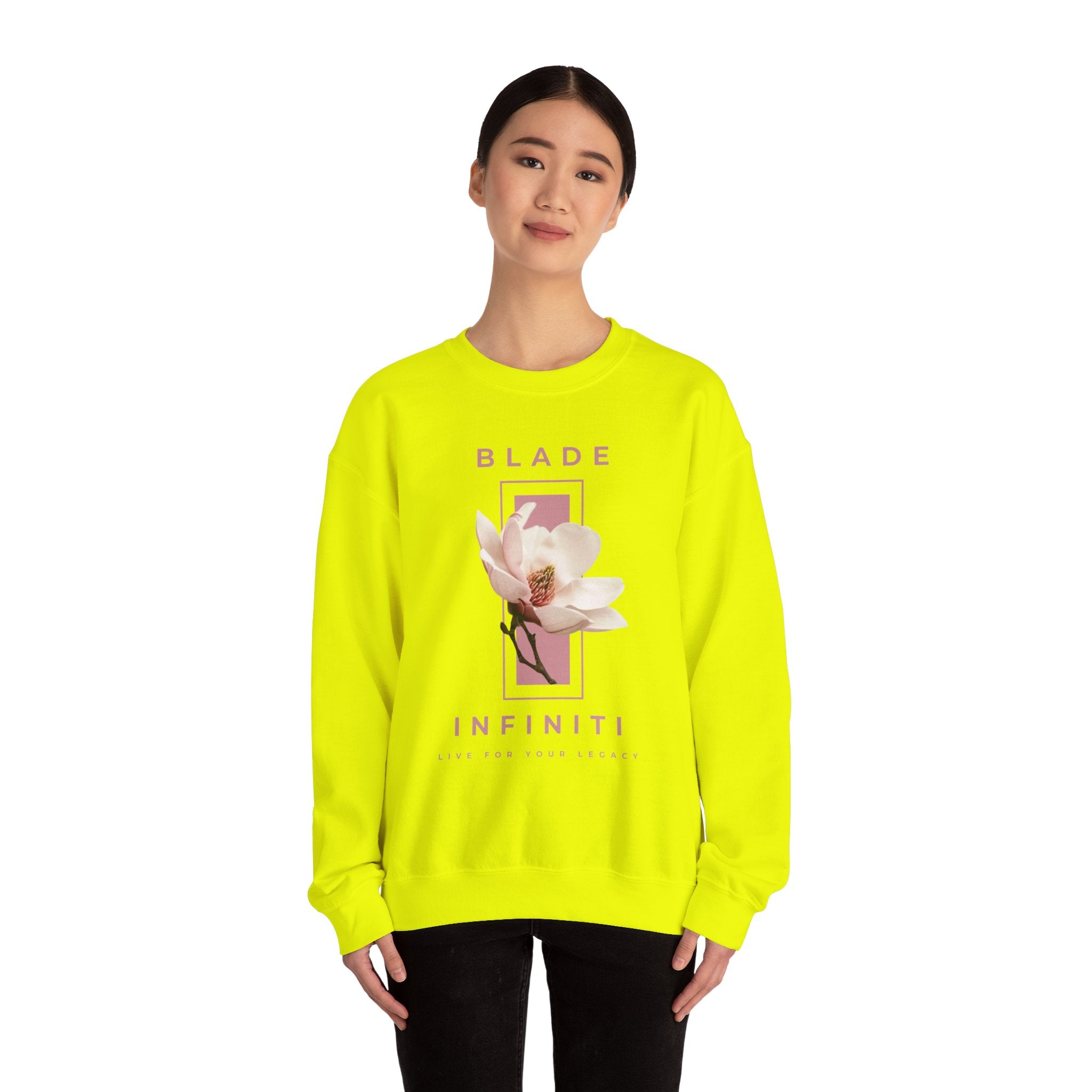 Essence of Infiniti Pink/Cream Floral Crewneck Sweater