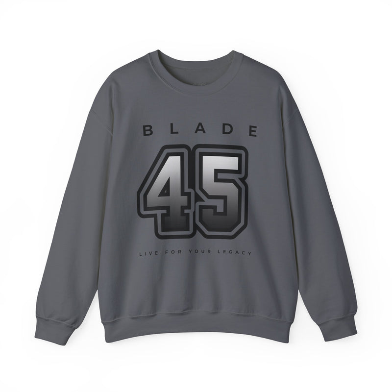 Blade 45 Grey/Black Unisex Crewneck Sweater