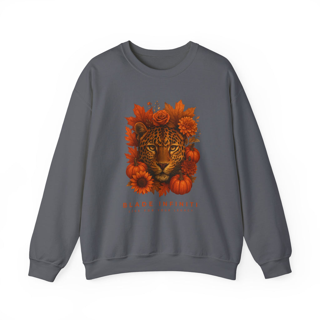 Fall Leopard Floral Unisex Crewneck Sweater