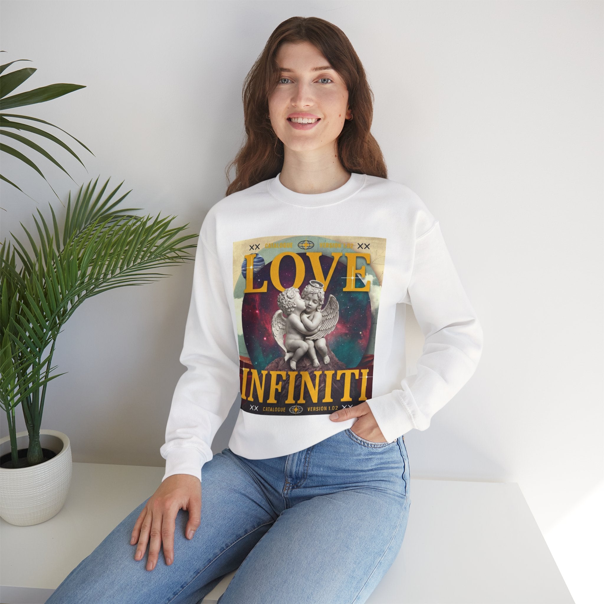 Celestial Love, Infiniti Unisex Crewneck Sweater