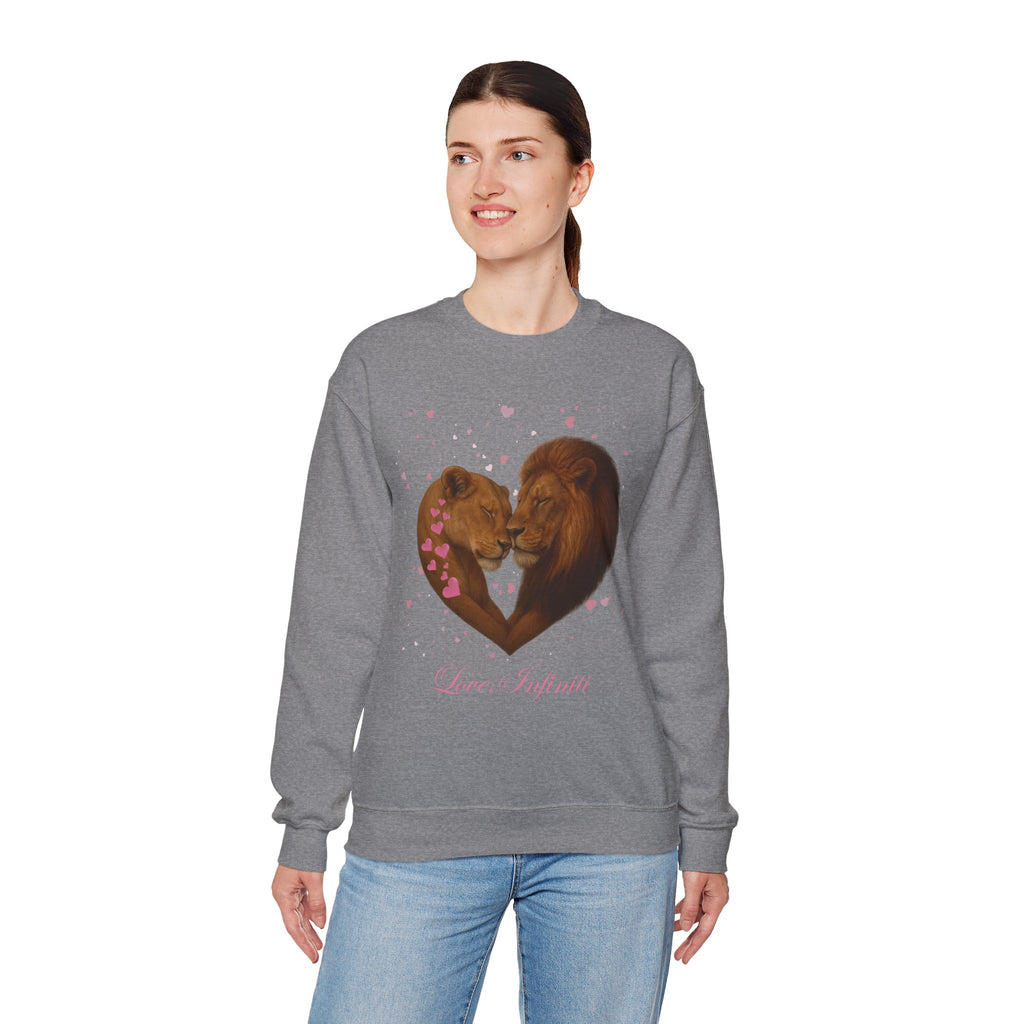 Lion Hearts - Love, Infiniti Unisex Crewneck Sweater
