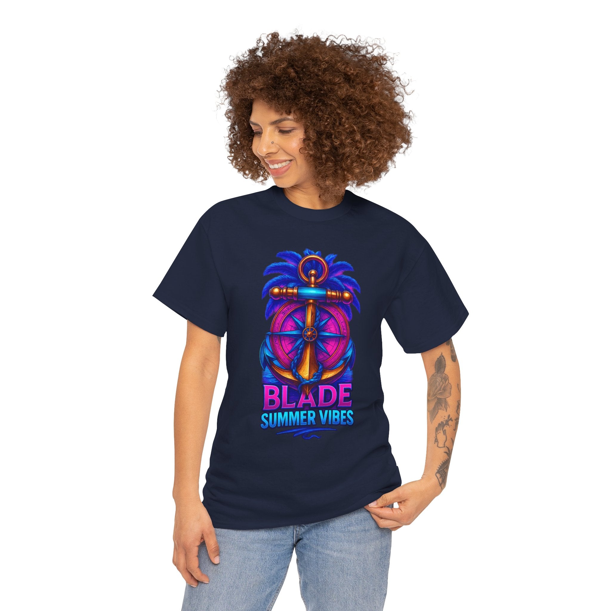 Anchor Compass Multi Blue/Pink T-Shirt