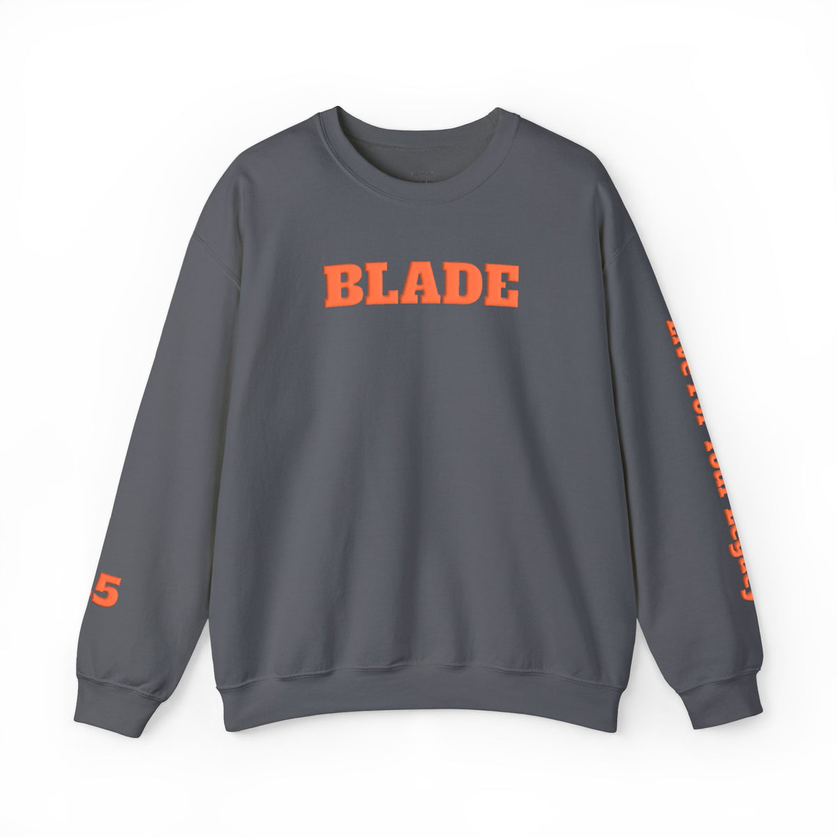 Blade Legacy Puff Stencil Orange Crewneck Sweater