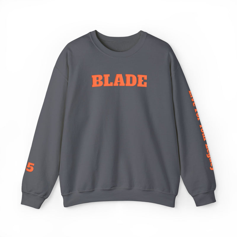 Blade Legacy Puff Stencil Orange Crewneck Sweater