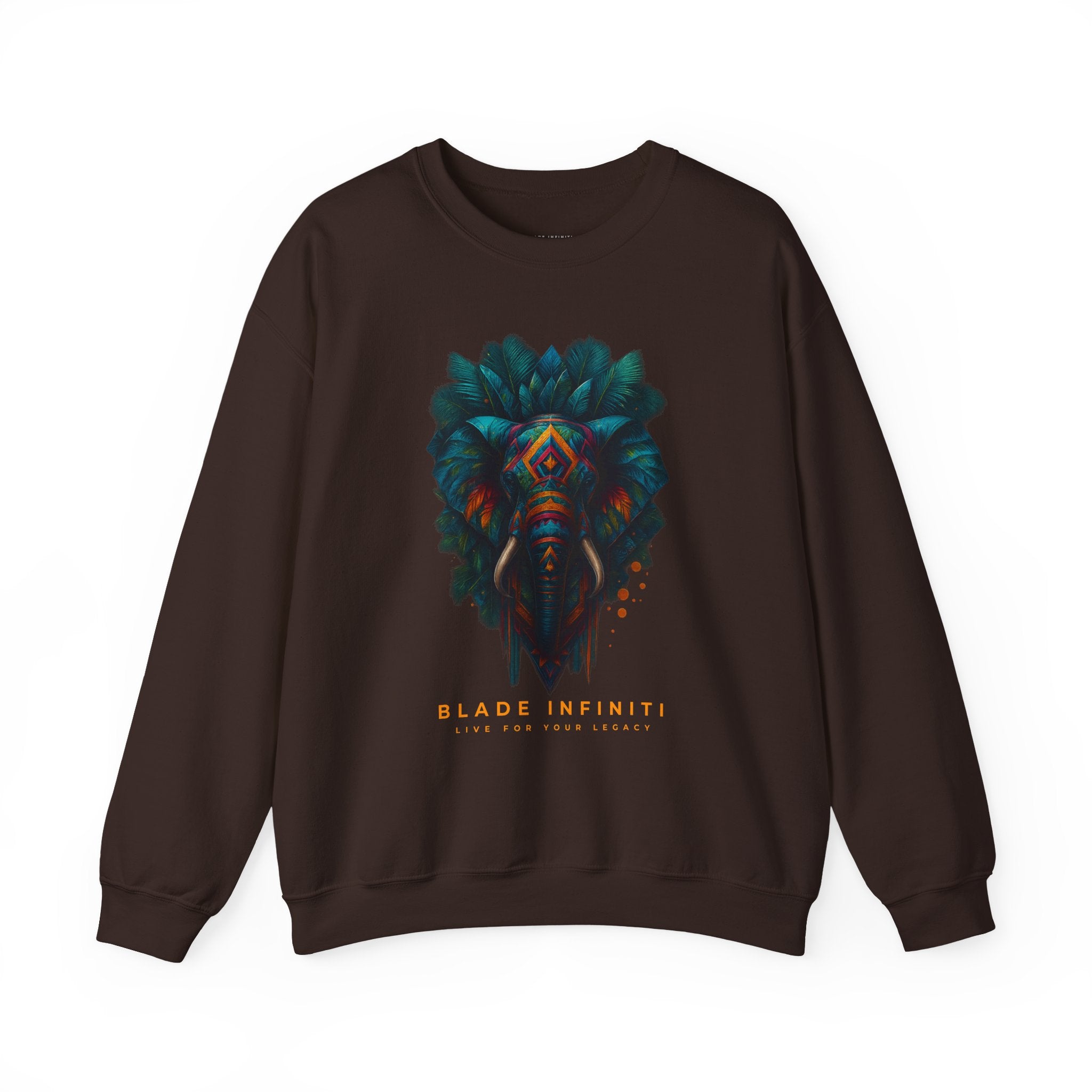 Midnight Tiki Elephant Unisex Crewneck Sweater