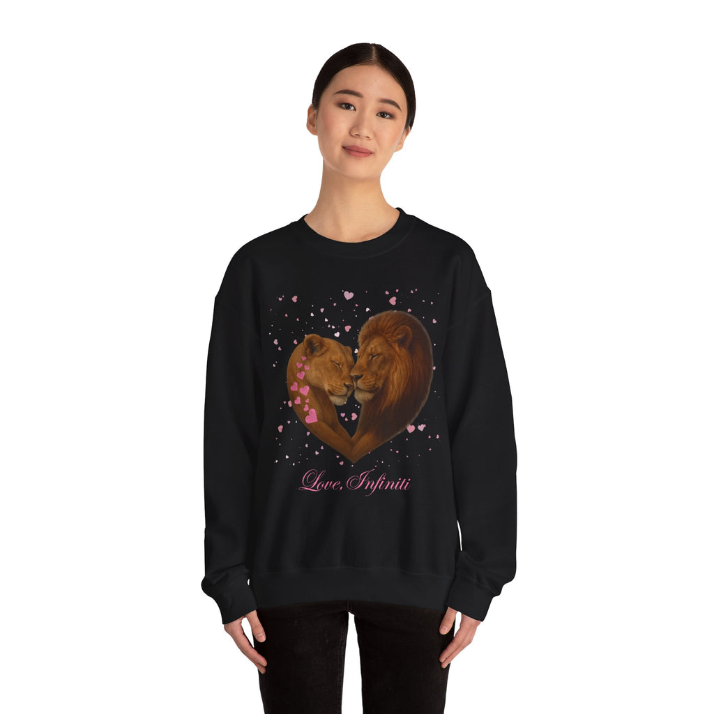 Lion Hearts - Love, Infiniti Unisex Crewneck Sweater