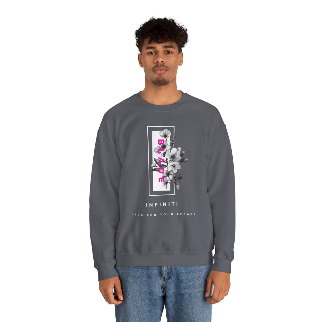 Bloom Bae Deep Pink Floral Unisex Crewneck Sweater