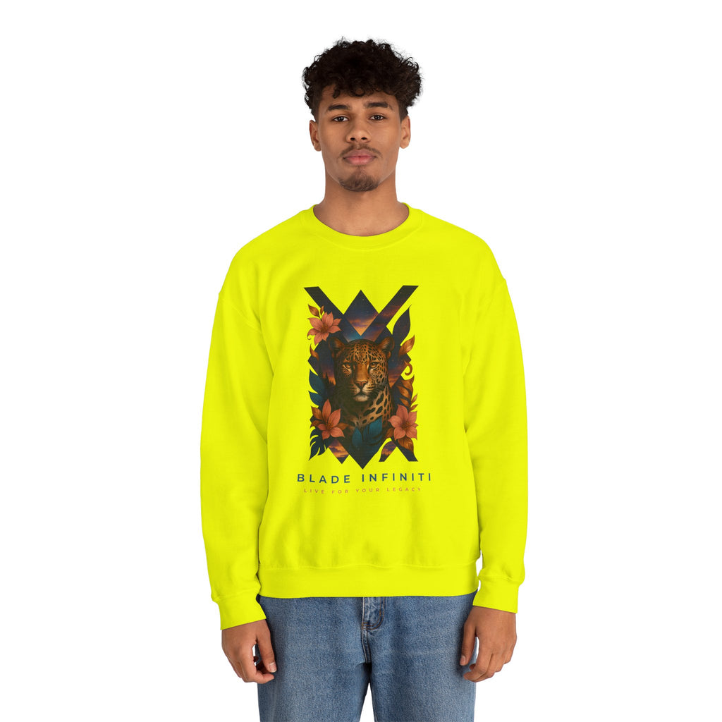 Galactic Jungle Leopard Unisex Crewneck Sweater