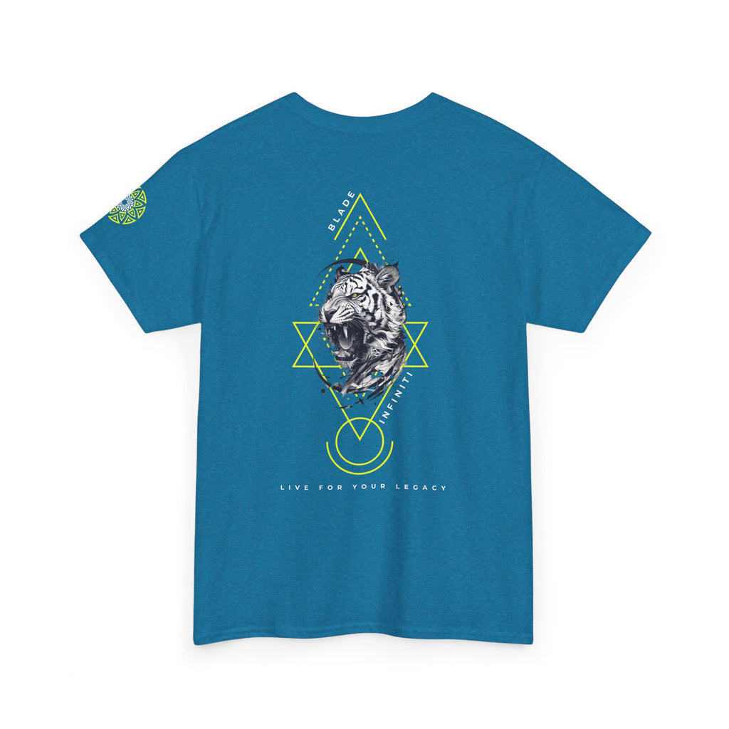 Geometric King Version 2 Neon Green Tiger Back T-Shirt