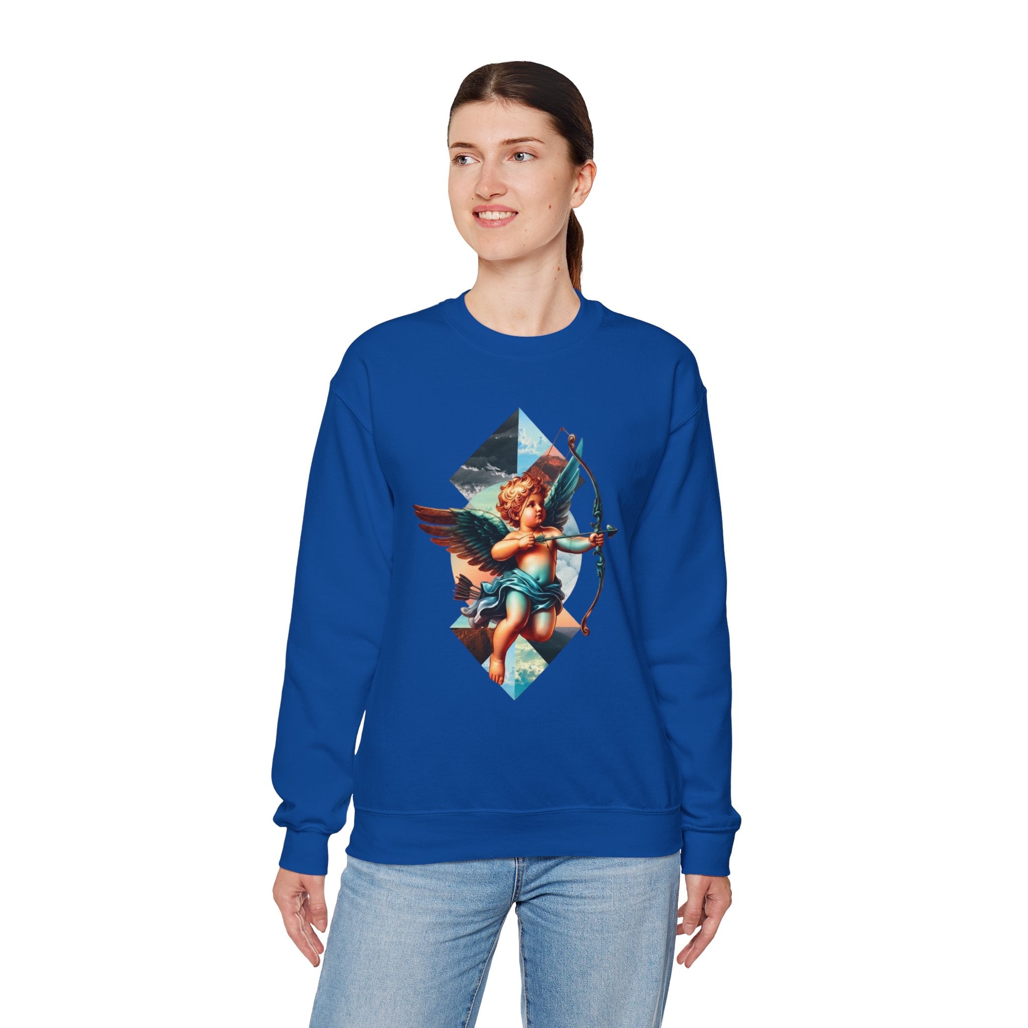 Cupid's Bow Blue + Arrow - Love, Infiniti Unisex Crewneck Sweater