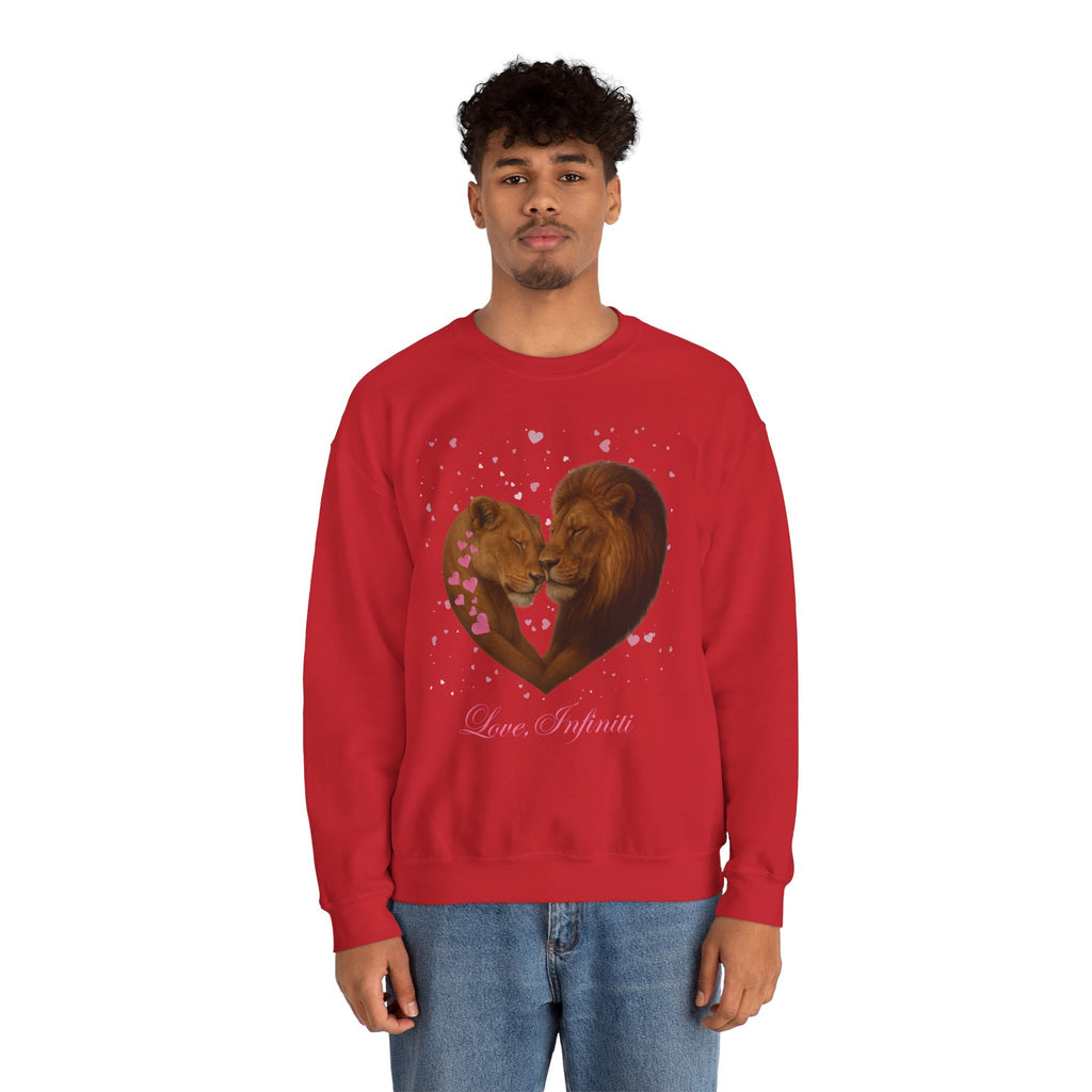 Lion Hearts - Love, Infiniti Unisex Crewneck Sweater