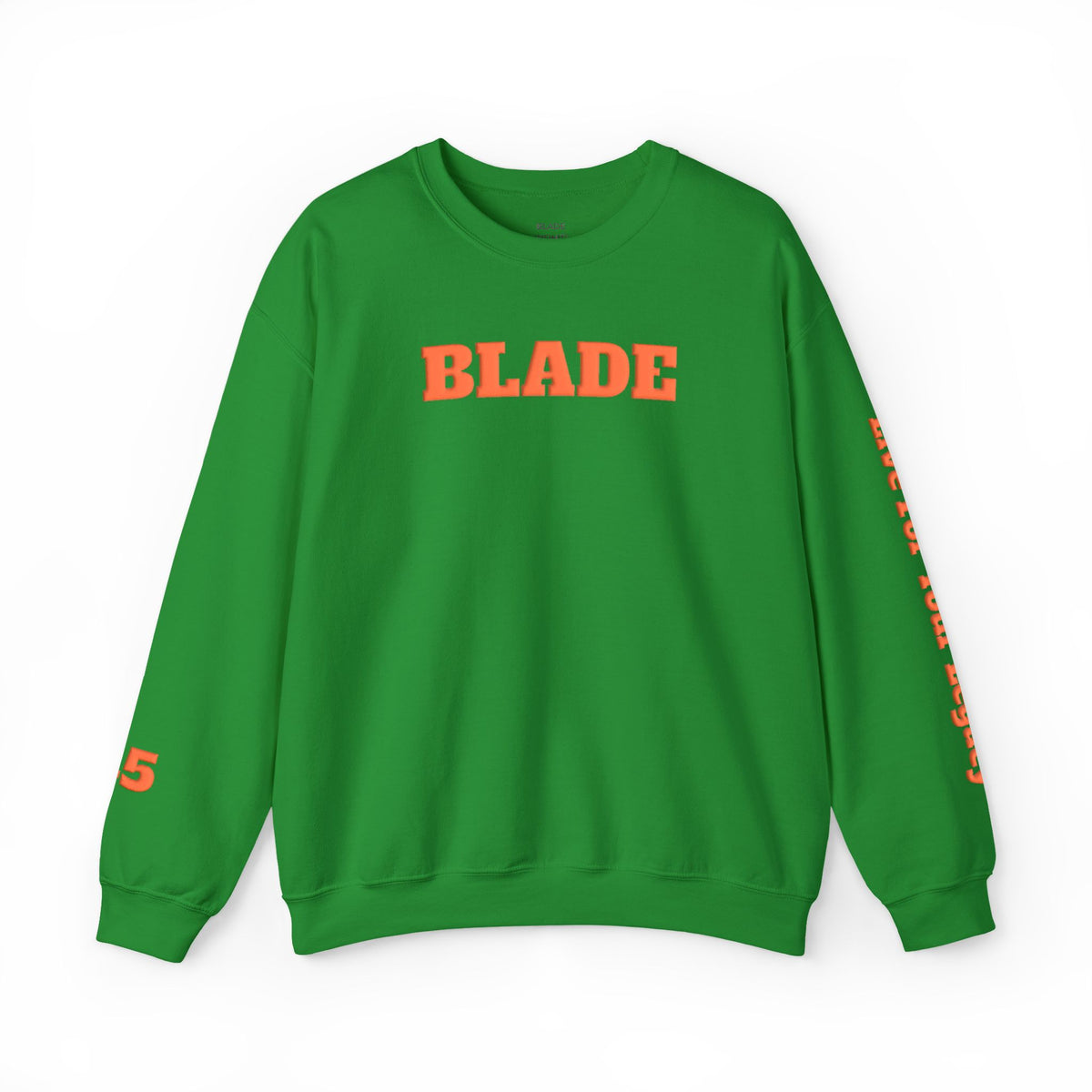 Blade Legacy Puff Stencil Orange Crewneck Sweater