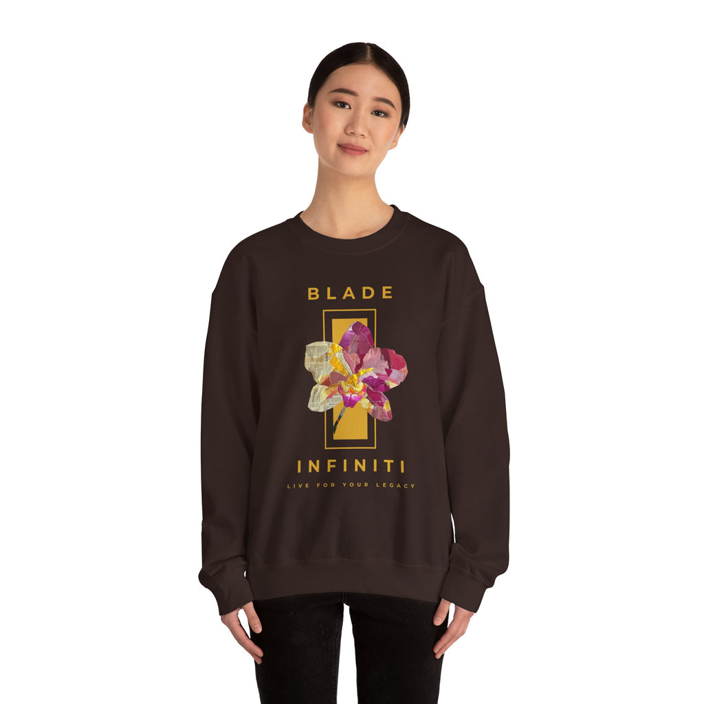 Essence of Infiniti Yellow Floral Unisex Crewneck Sweater