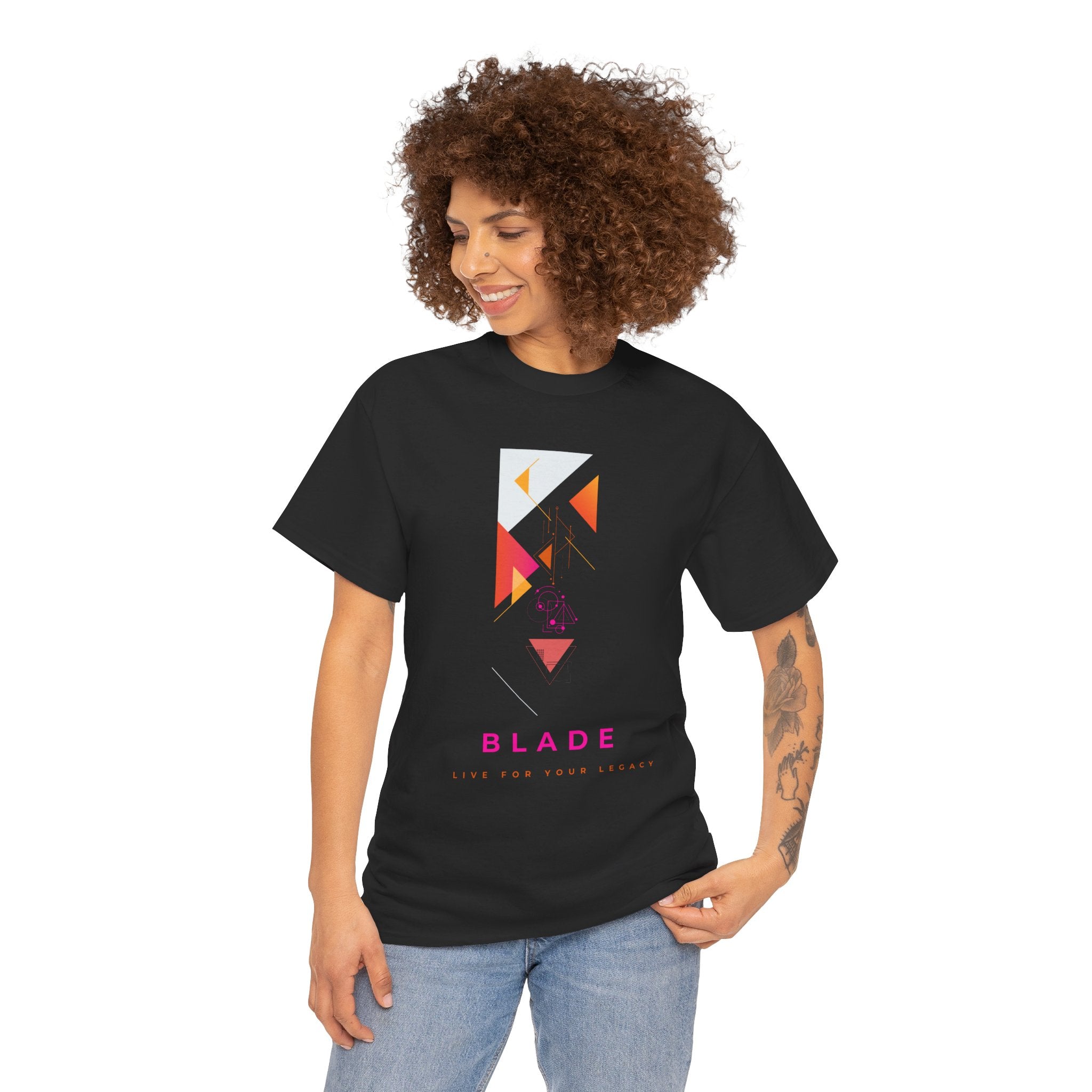 Geometric Odyssey  Pink/Orange T-Shirt