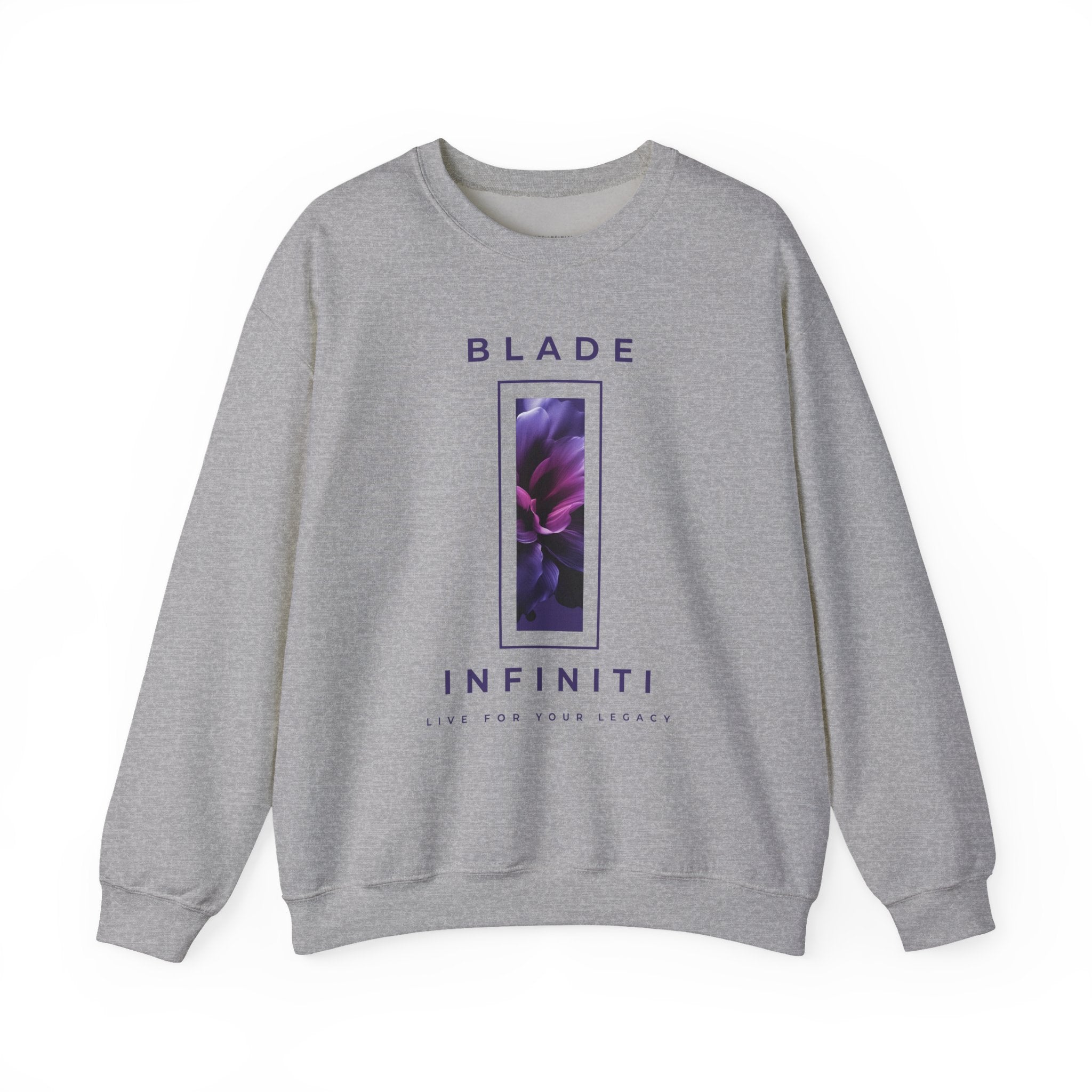 Essence of Infiniti Purple/Royal Floral Unisex Crewneck Sweater