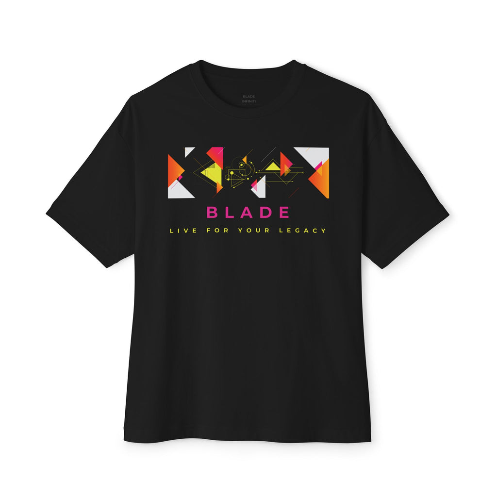 Geometric Odyssey Pink/Green Oversized Boxy T-Shirt