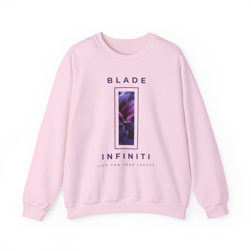 Essence of Infiniti Purple/Royal Floral Unisex Crewneck Sweater