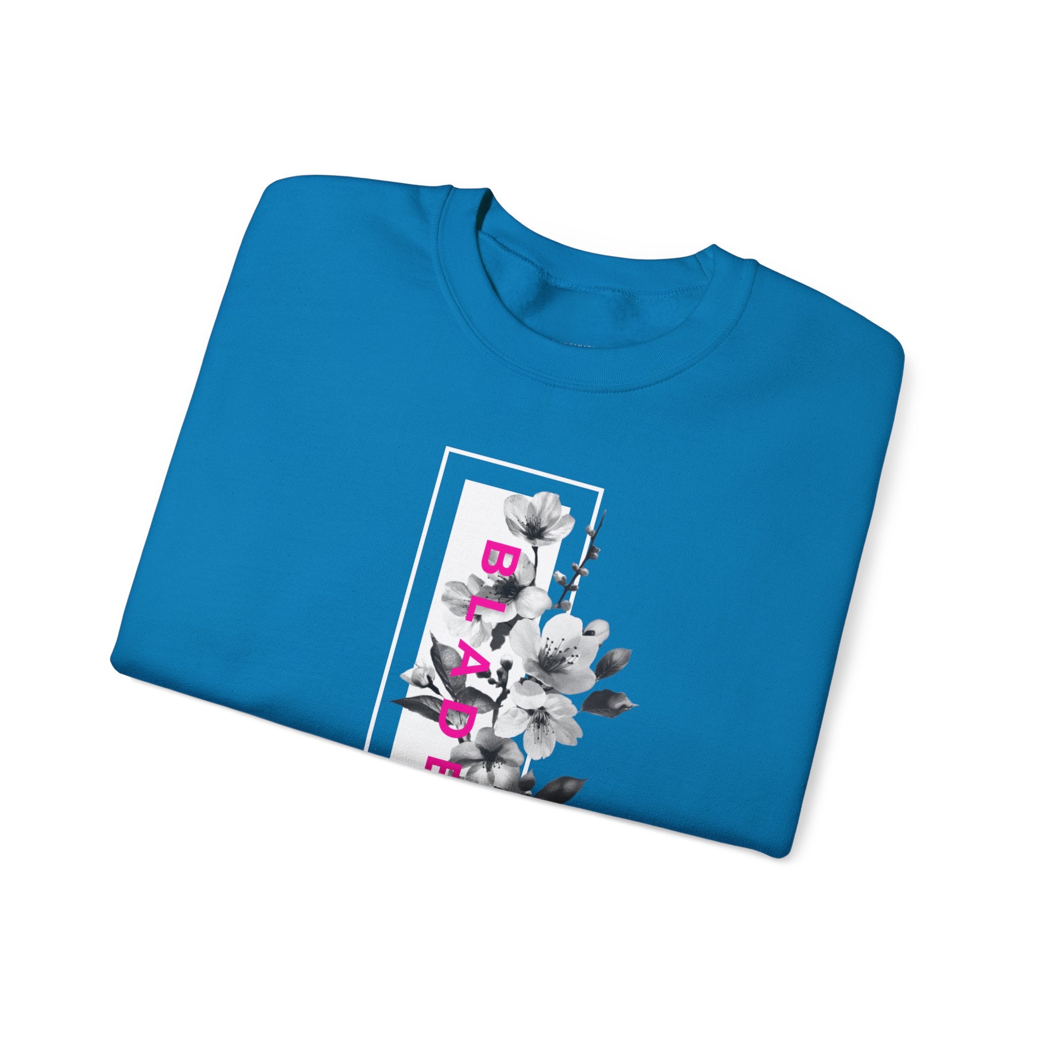 Bloom Bae Deep Pink Floral Unisex Crewneck Sweater