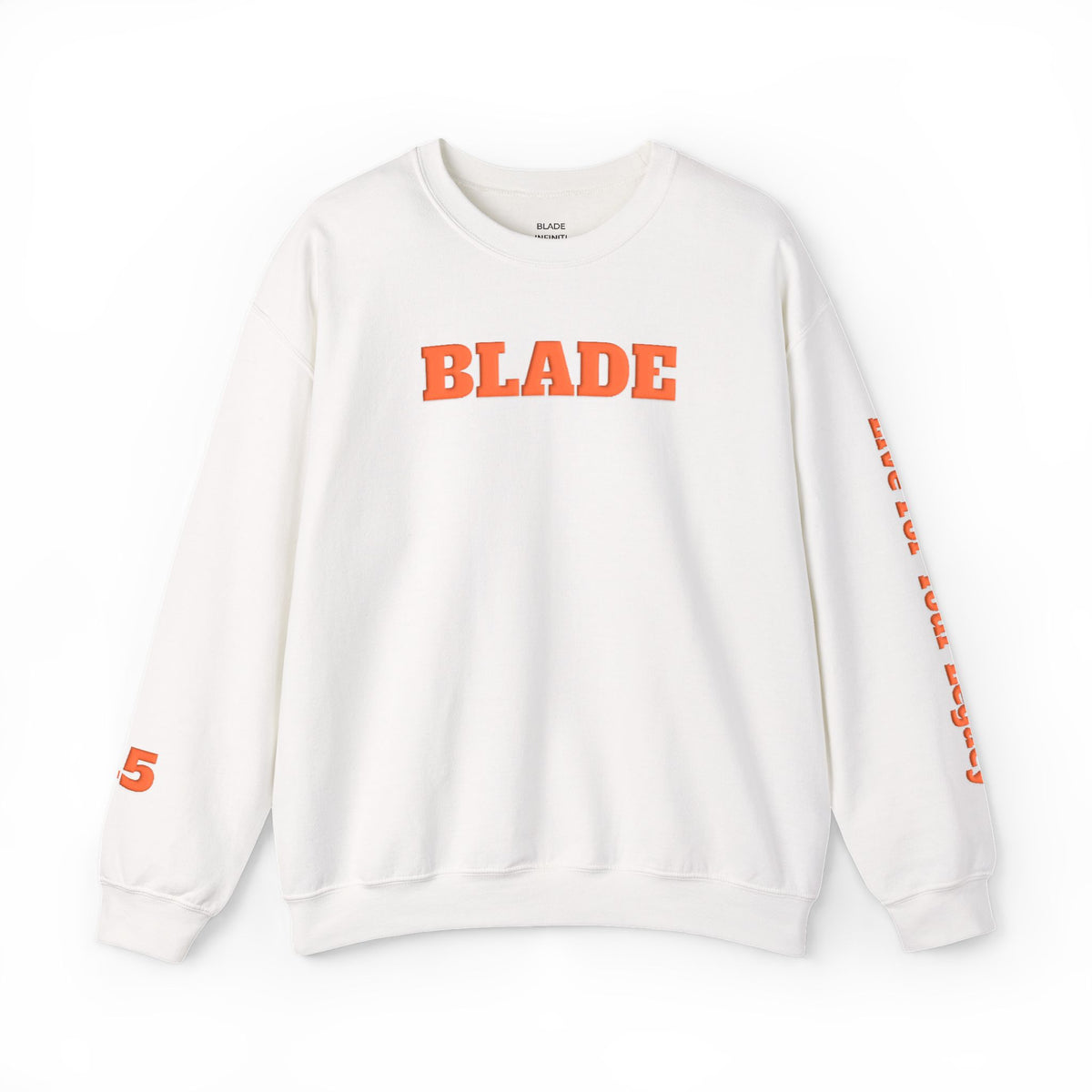 Blade Legacy Puff Stencil Orange Crewneck Sweater