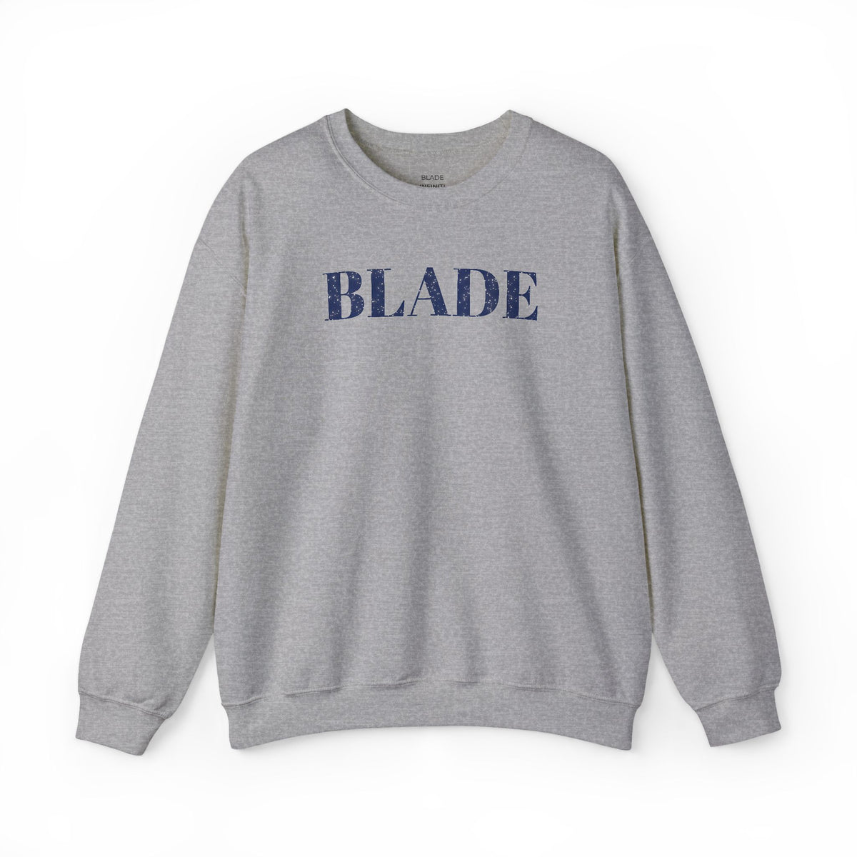 Blade Minimal Blue Sparkle Crewneck Sweater