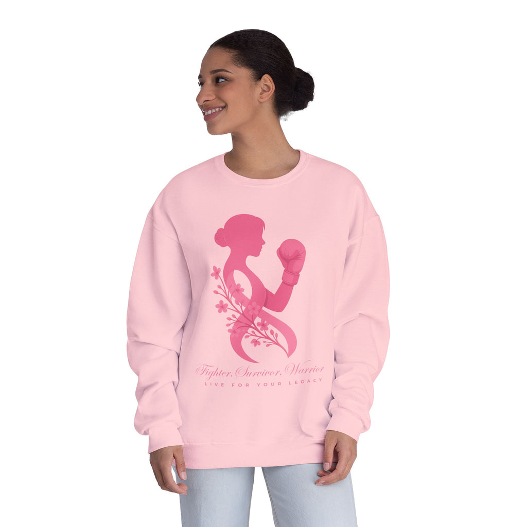 Fighter. Survivor. Warrior | Breast Cancer Sweatshirt/Sweater