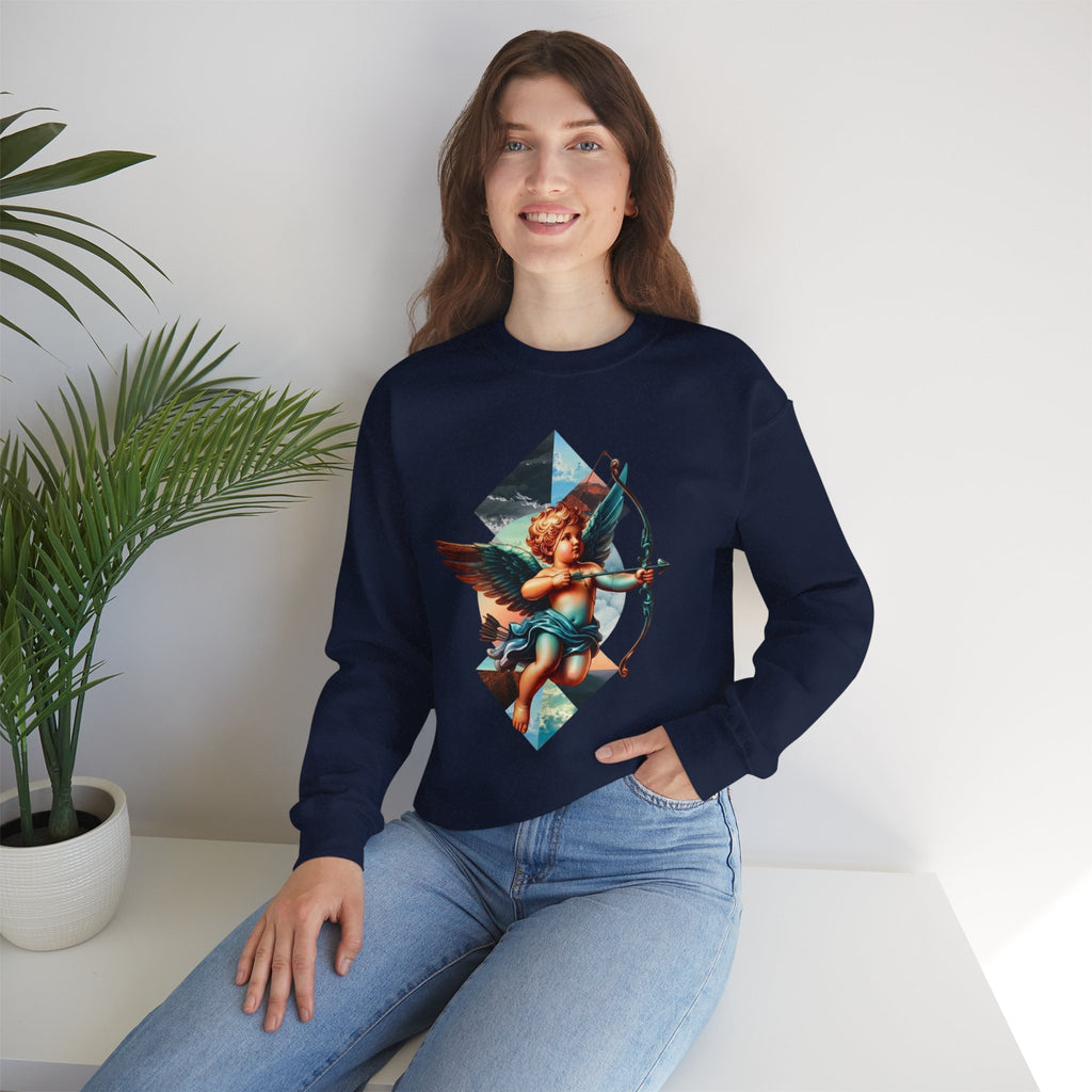 Cupid's Bow Blue + Arrow - Love, Infiniti Unisex Crewneck Sweater