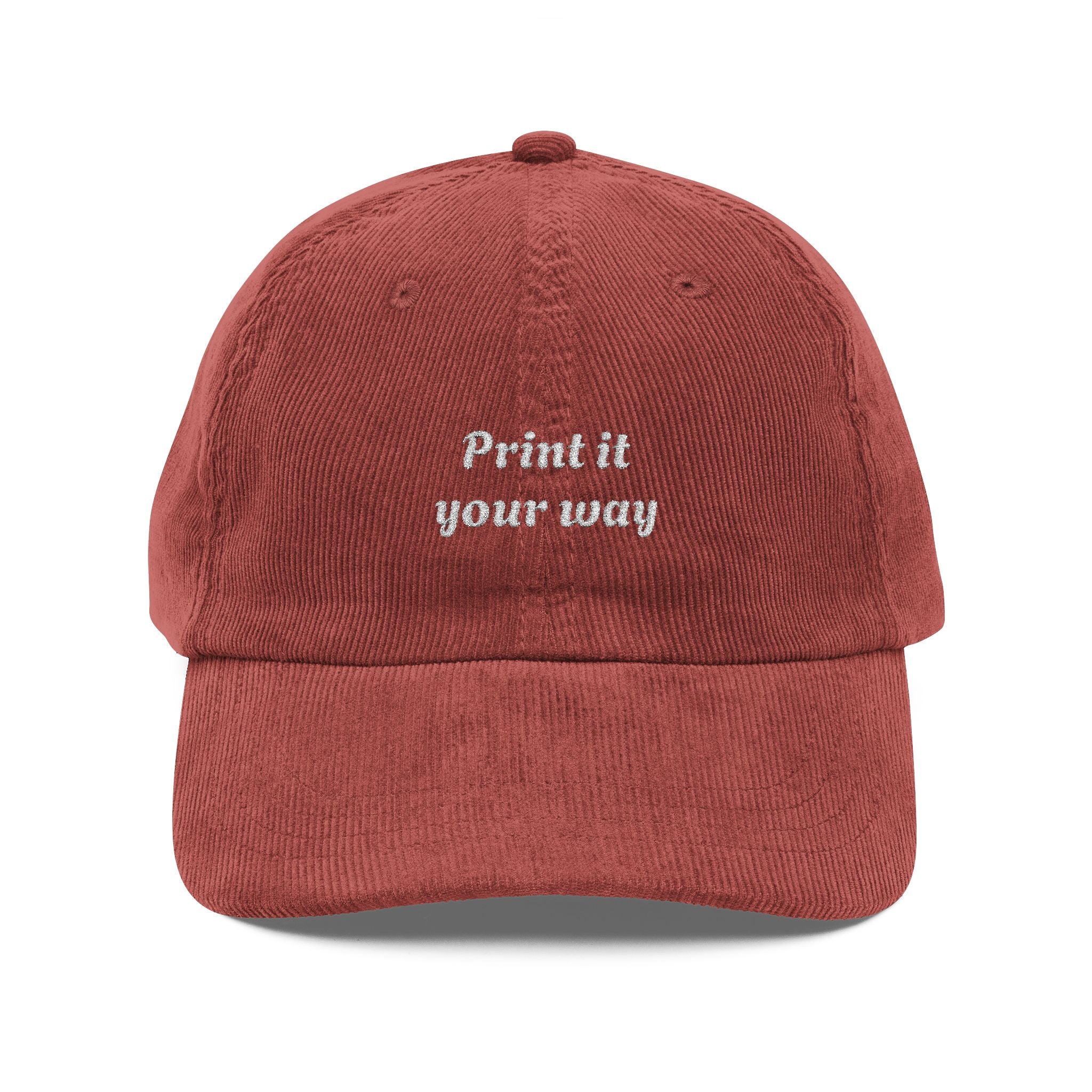 Father's Day Personalized Vintage Corduroy Hat/Cap (Embroidered)