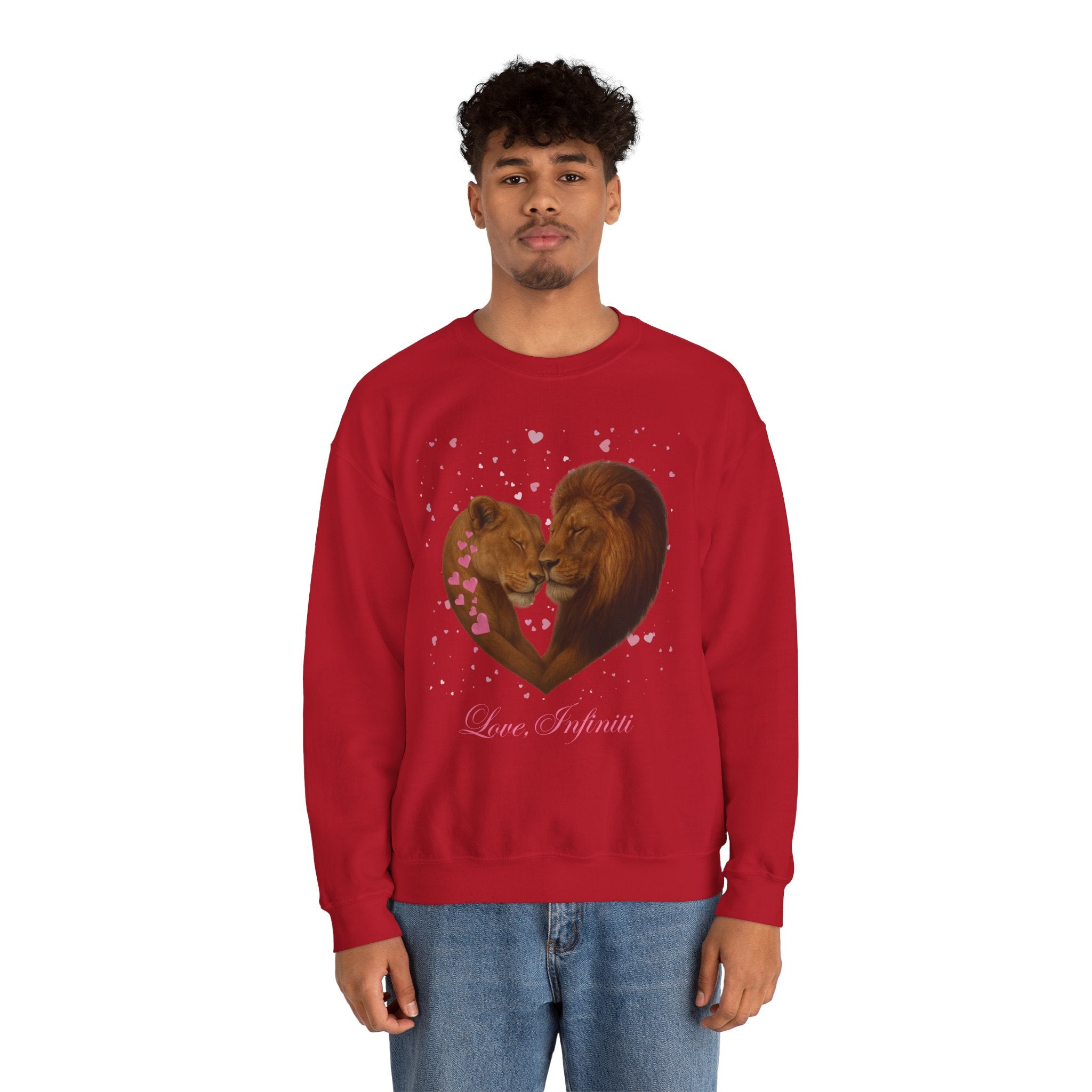 Lion Hearts - Love, Infiniti Unisex Crewneck Sweater