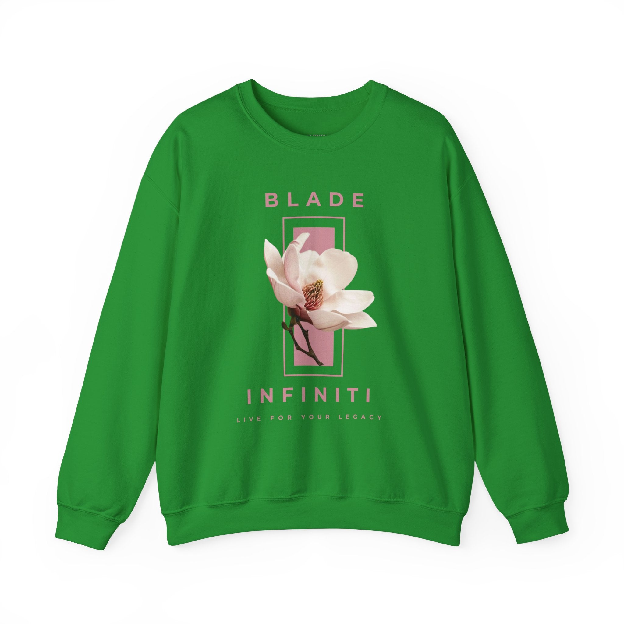 Essence of Infiniti Pink/Cream Floral Crewneck Sweater