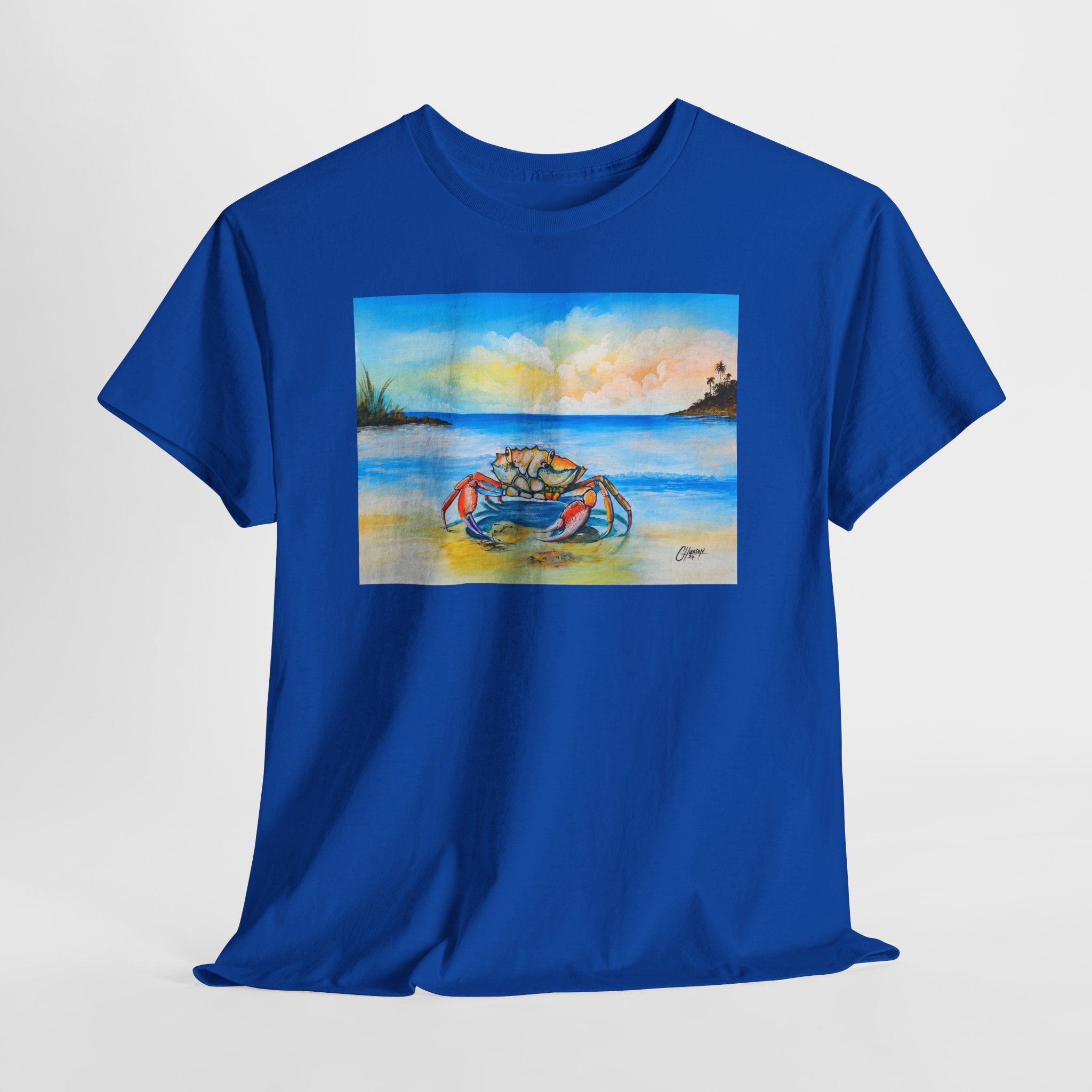 Coastal Crab Beach Sunset T-Shirt