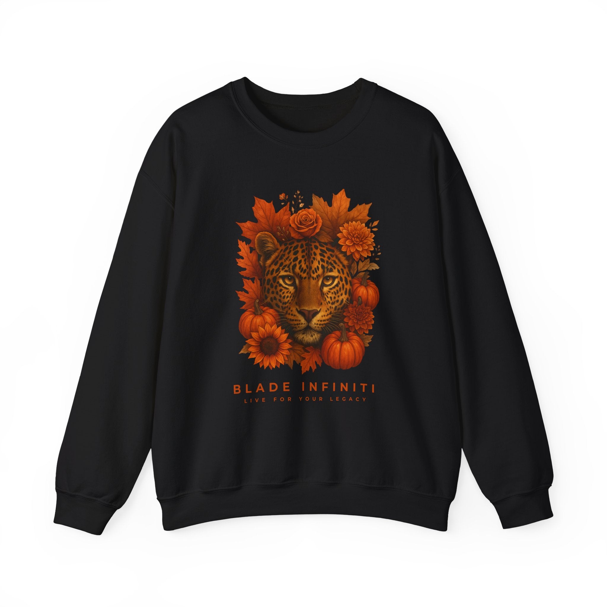 Fall Leopard Floral Unisex Crewneck Sweater