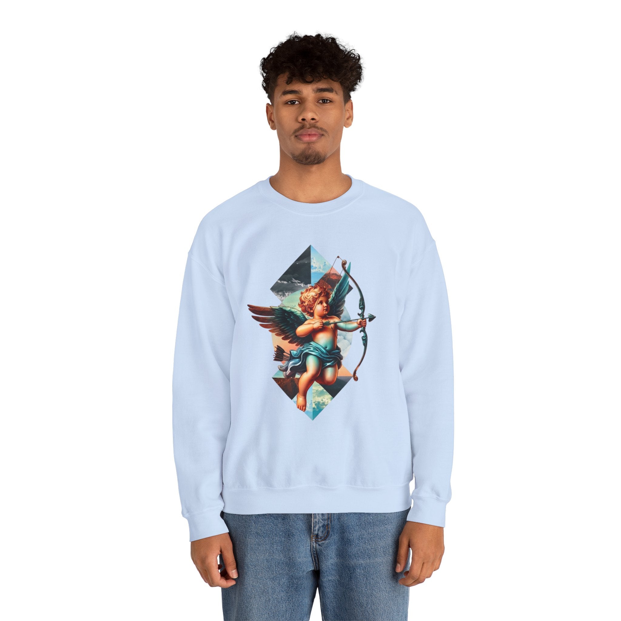 Cupid's Bow Blue + Arrow - Love, Infiniti Unisex Crewneck Sweater