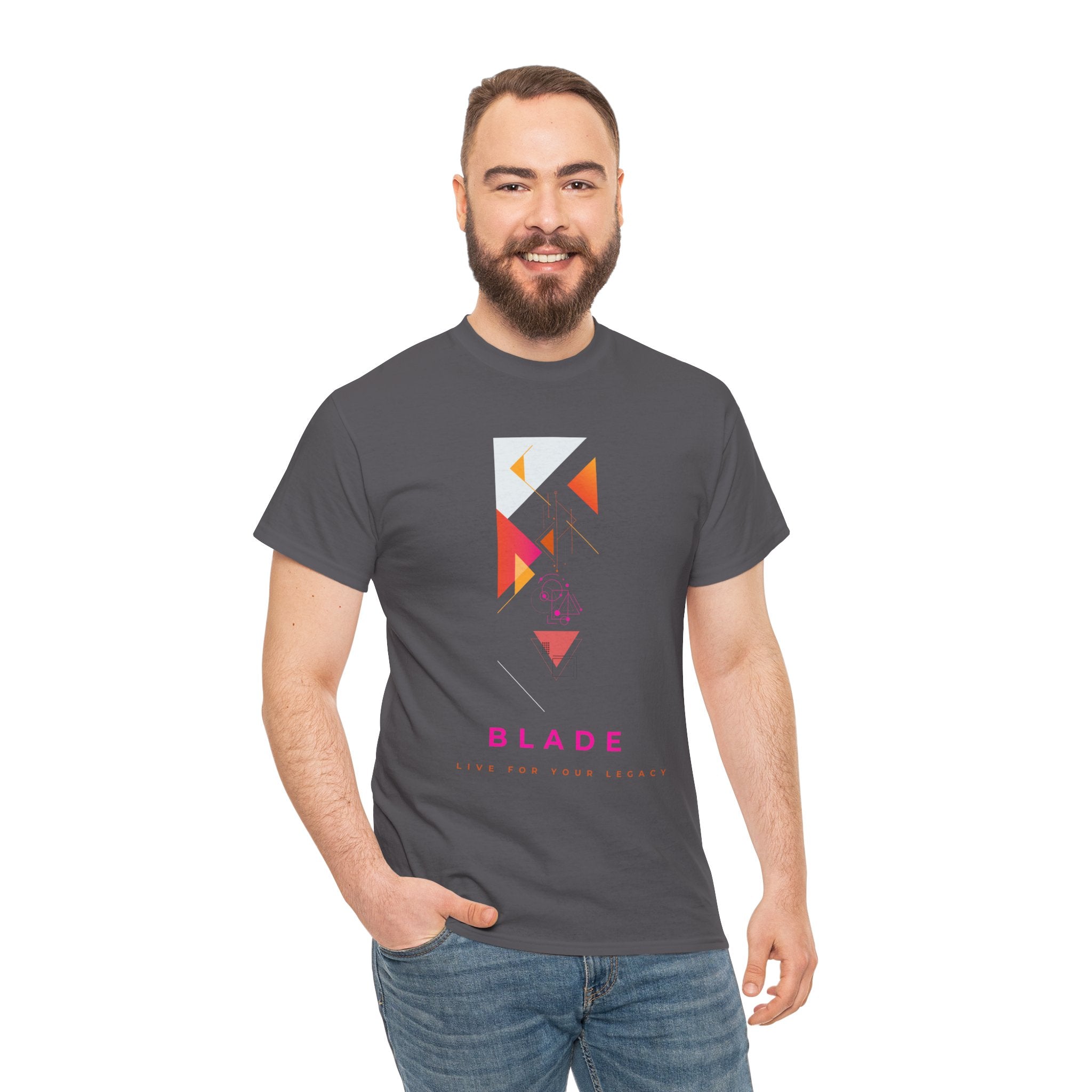 Geometric Odyssey  Pink/Orange T-Shirt