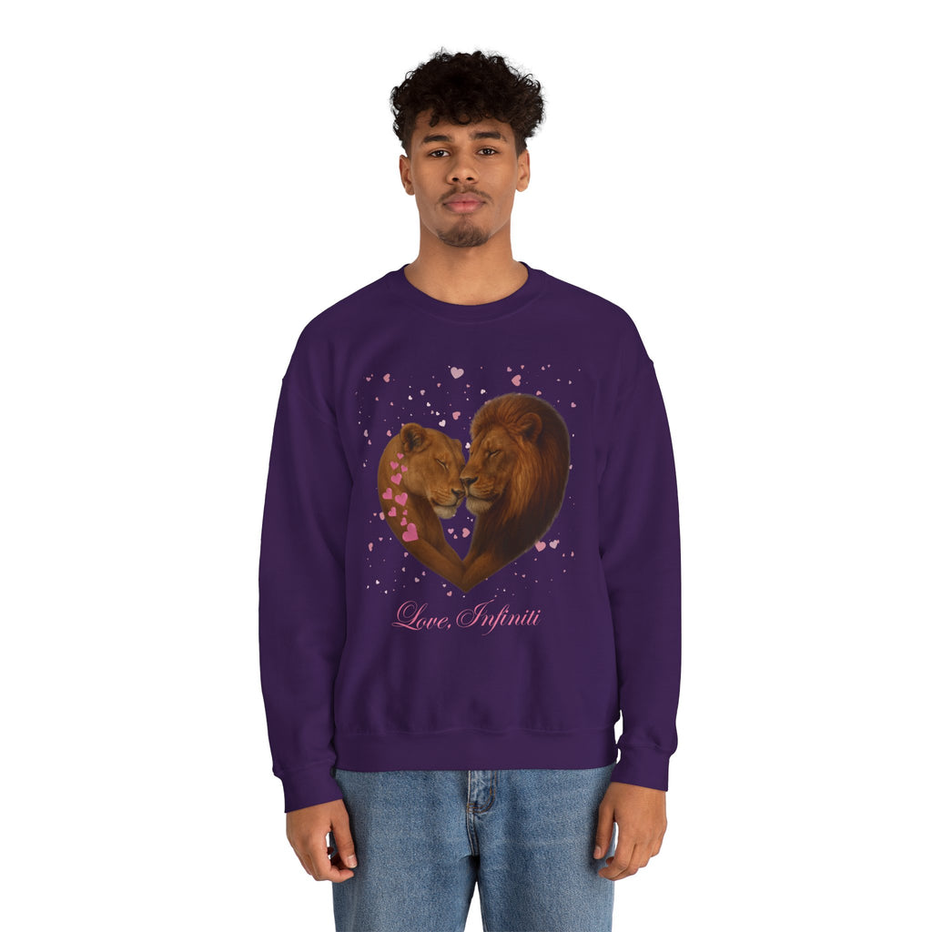 Lion Hearts - Love, Infiniti Unisex Crewneck Sweater