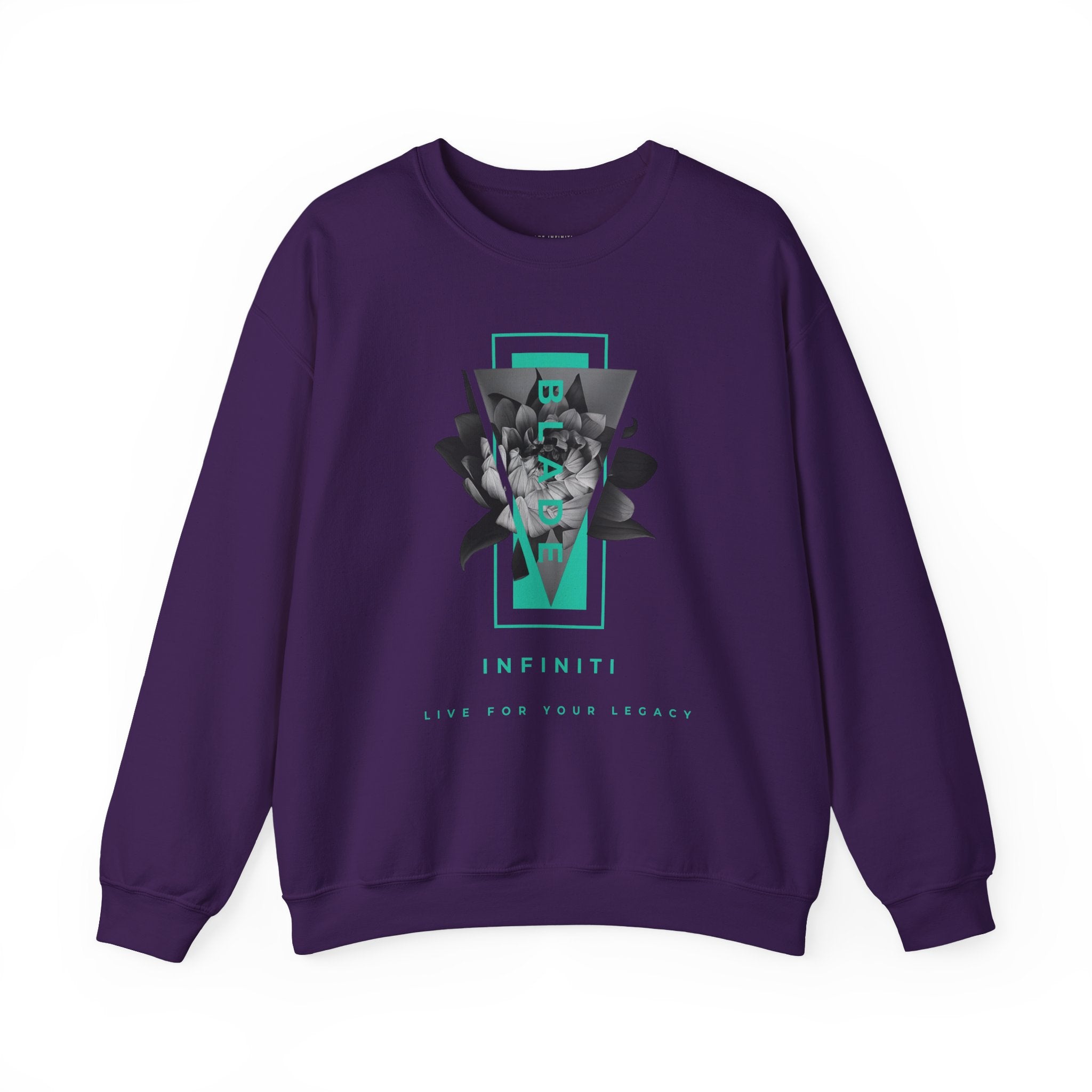 Flora Essence Teal Unisex Crewneck Sweater