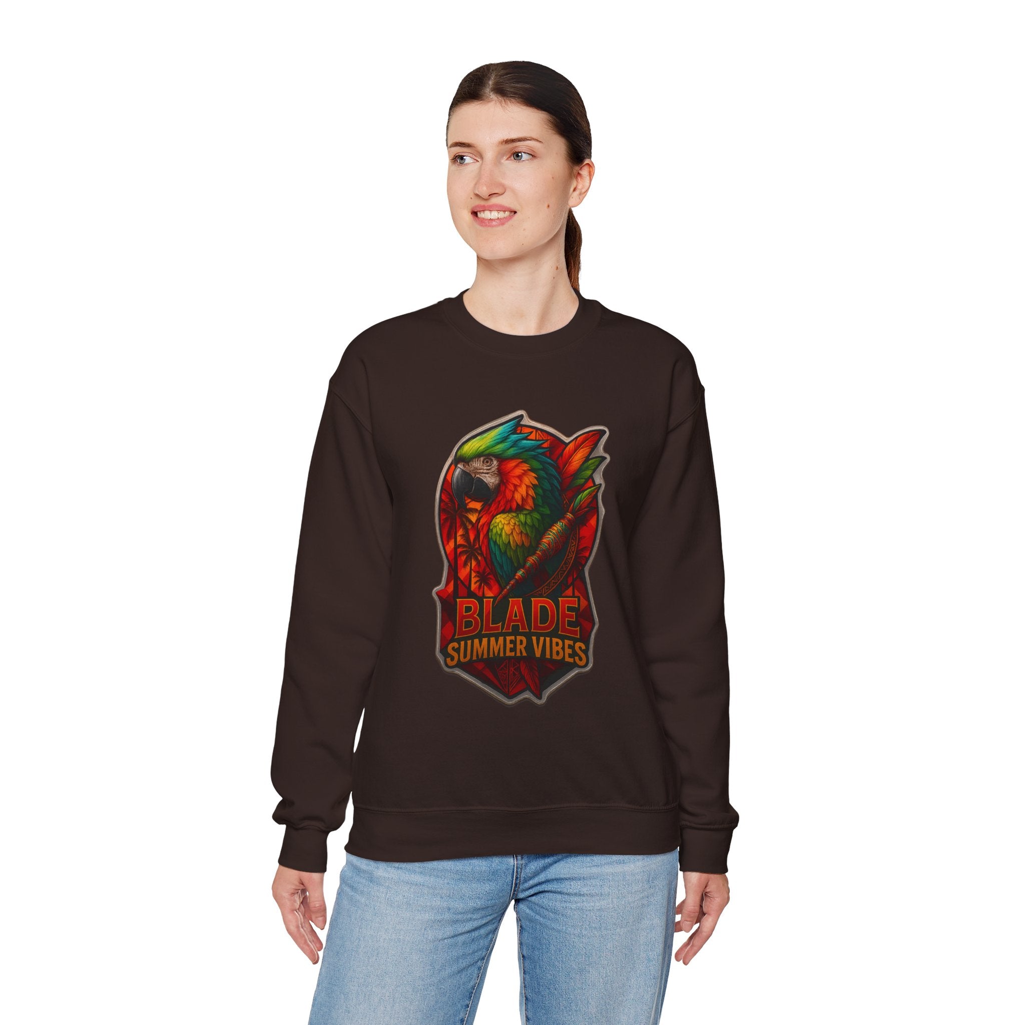 Aztec Parrot Unisex Crewneck Sweater