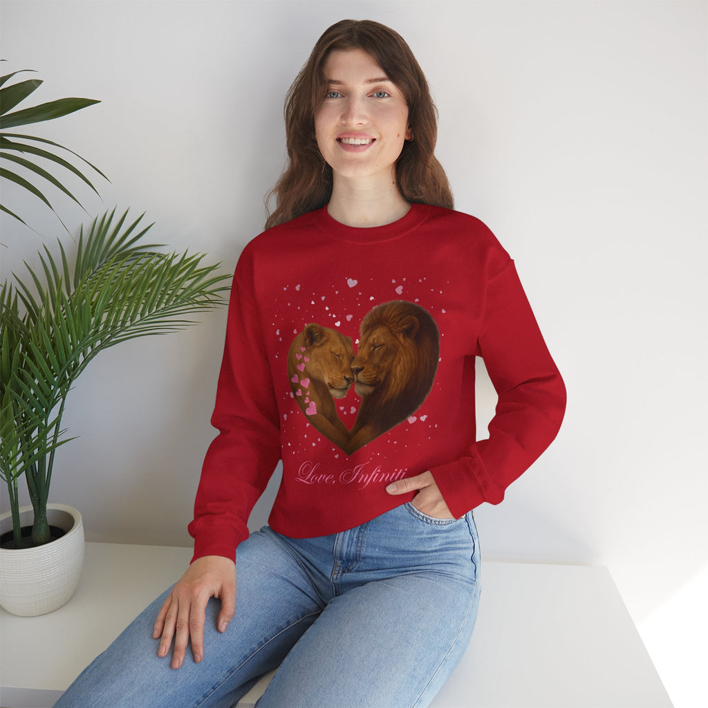 Lion Hearts - Love, Infiniti Unisex Crewneck Sweater