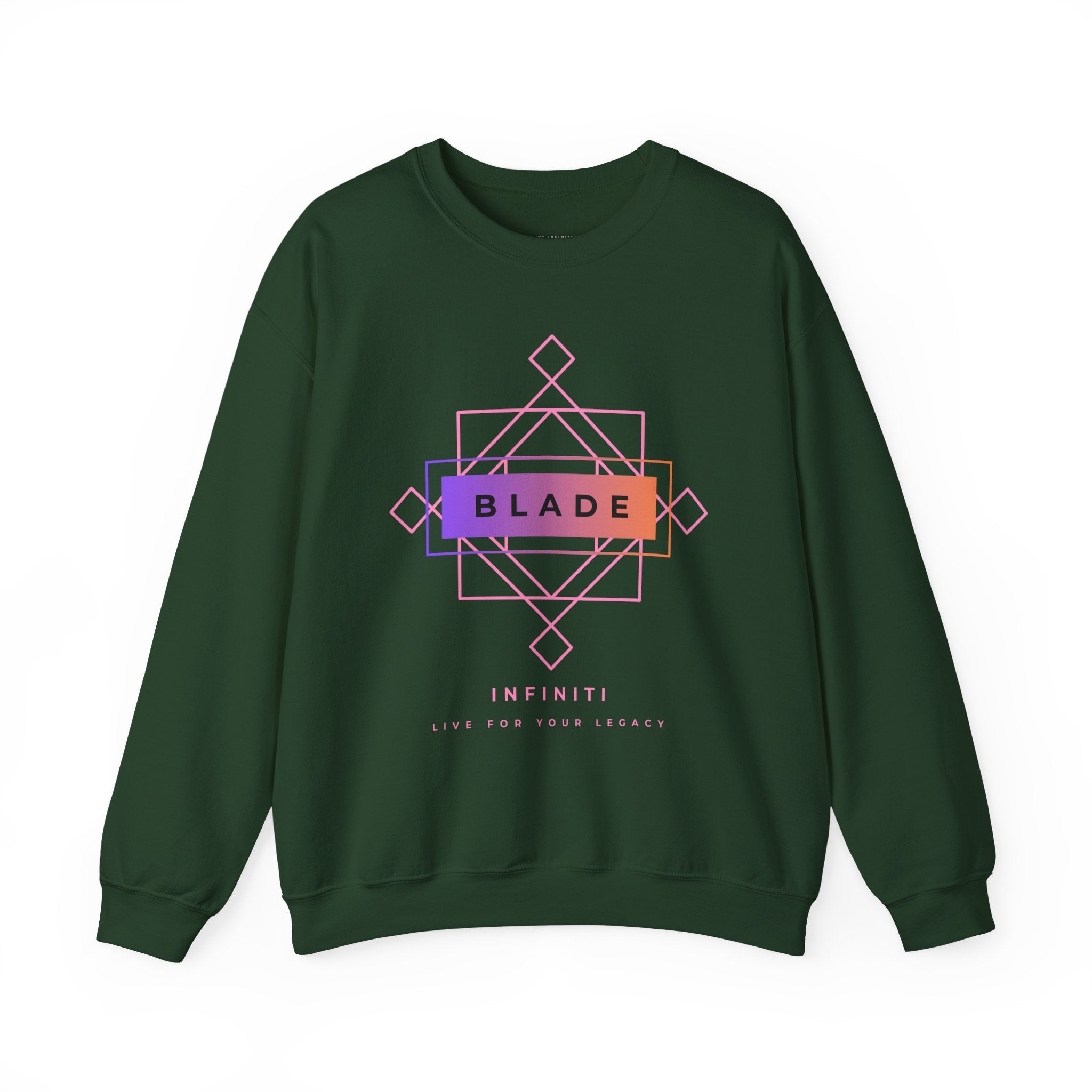 Geometric Infiniti Pink/Purple Ombre Unisex Crewneck Sweater