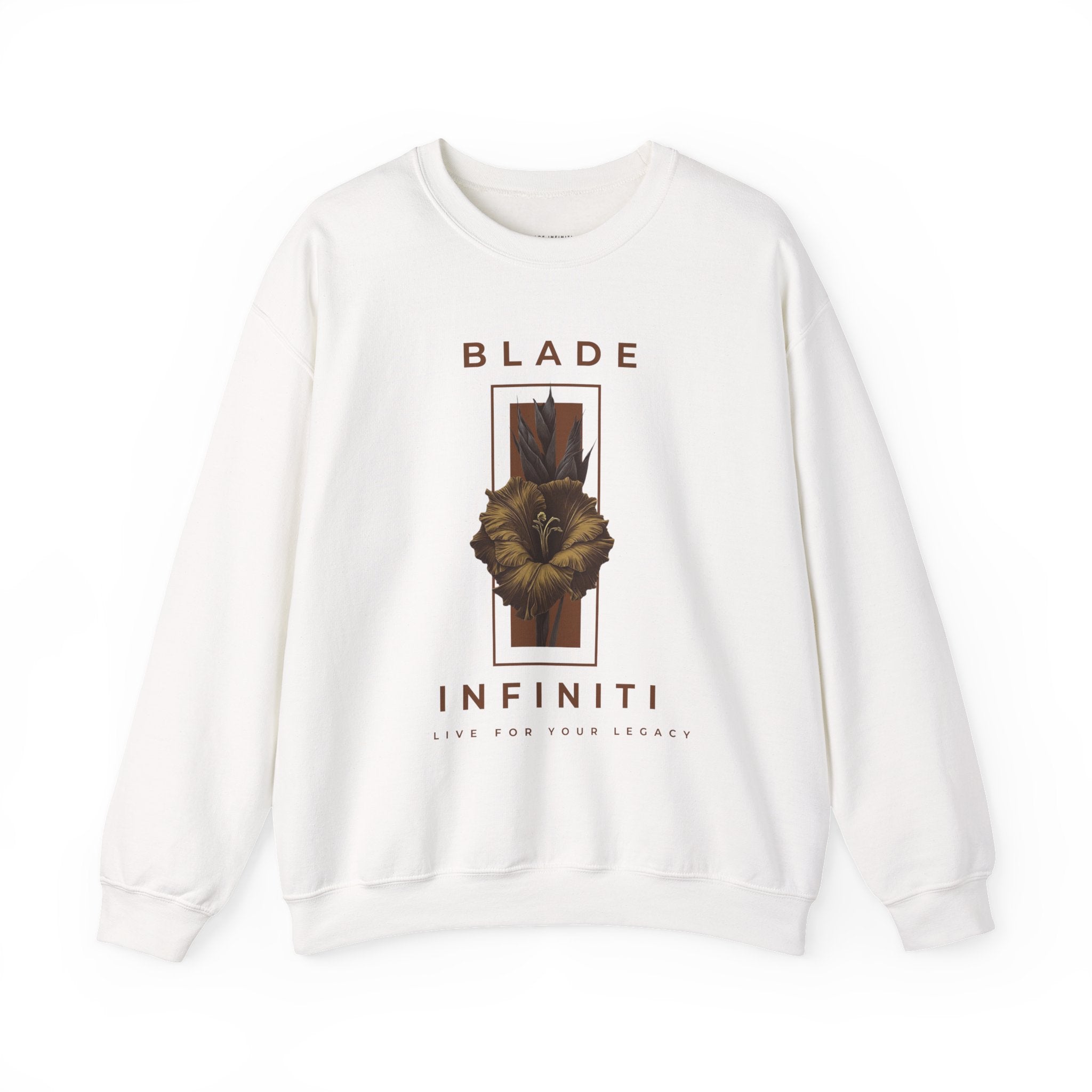 Essence of Infiniti Brown Floral Unisex Crewneck Sweater