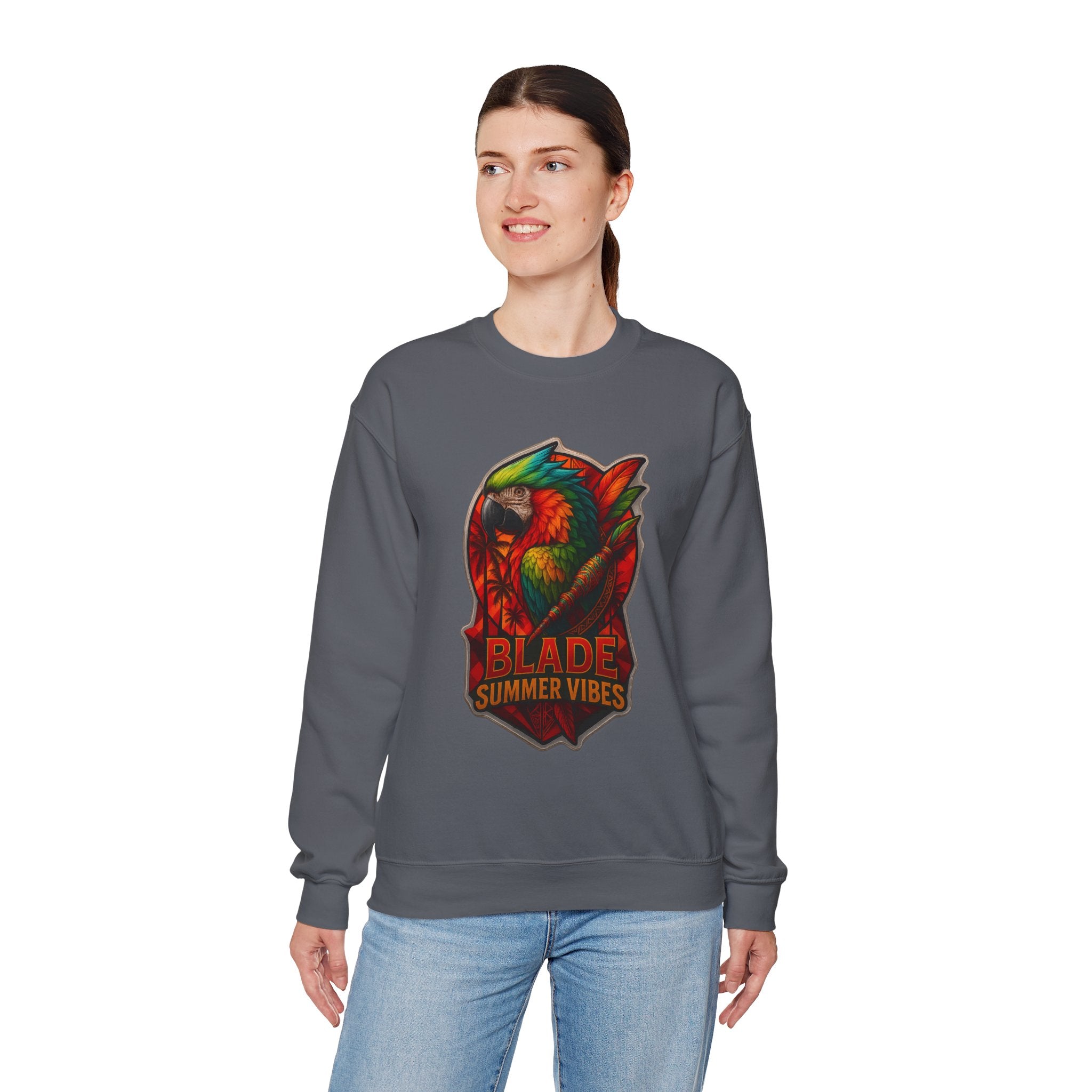 Aztec Parrot Unisex Crewneck Sweater