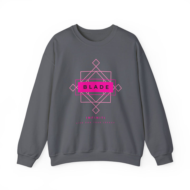 Geometric Infiniti Pink Unisex Crewneck Sweater