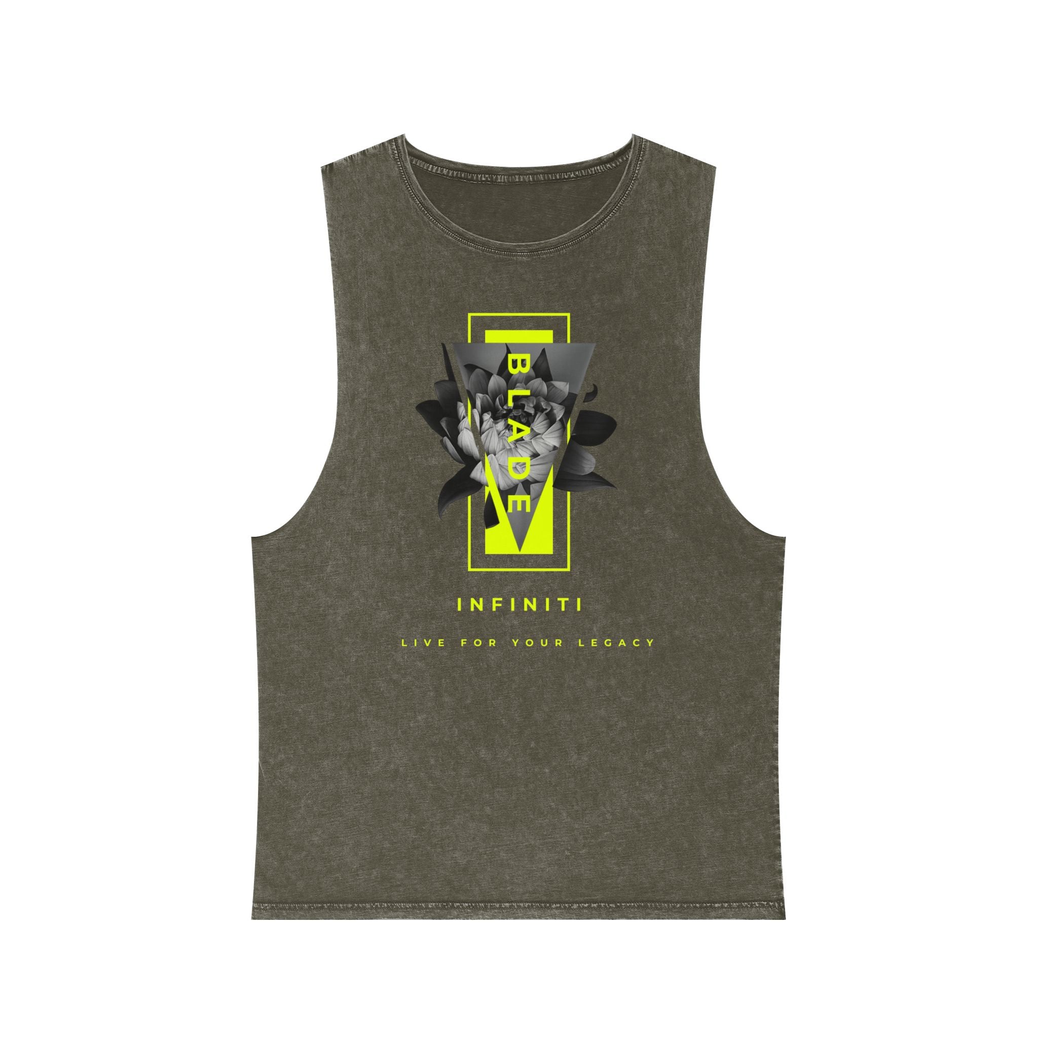 Flora Essence Neon Green Floral Tank Top