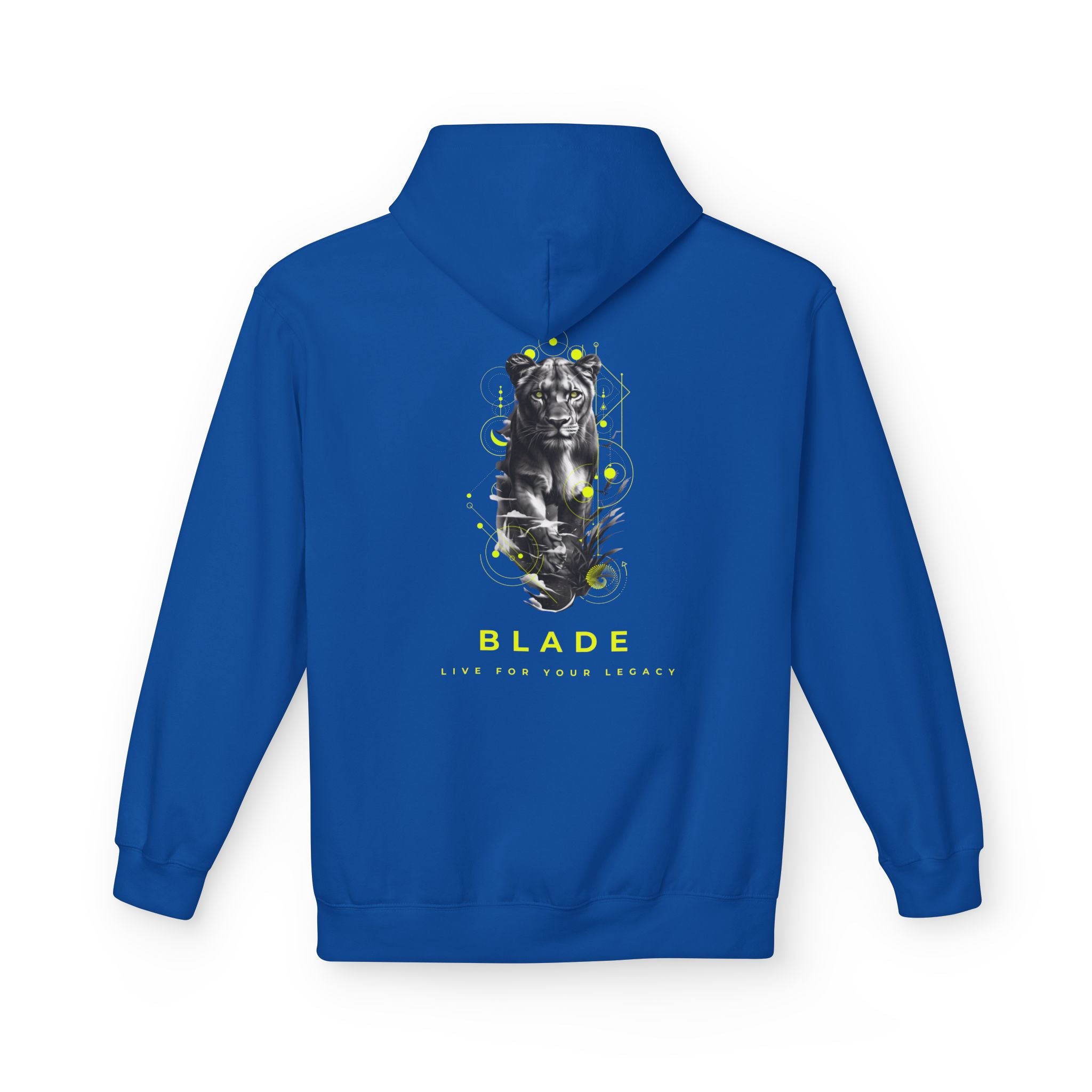 Geometric Reign Neon Green TX Panther Hoodie