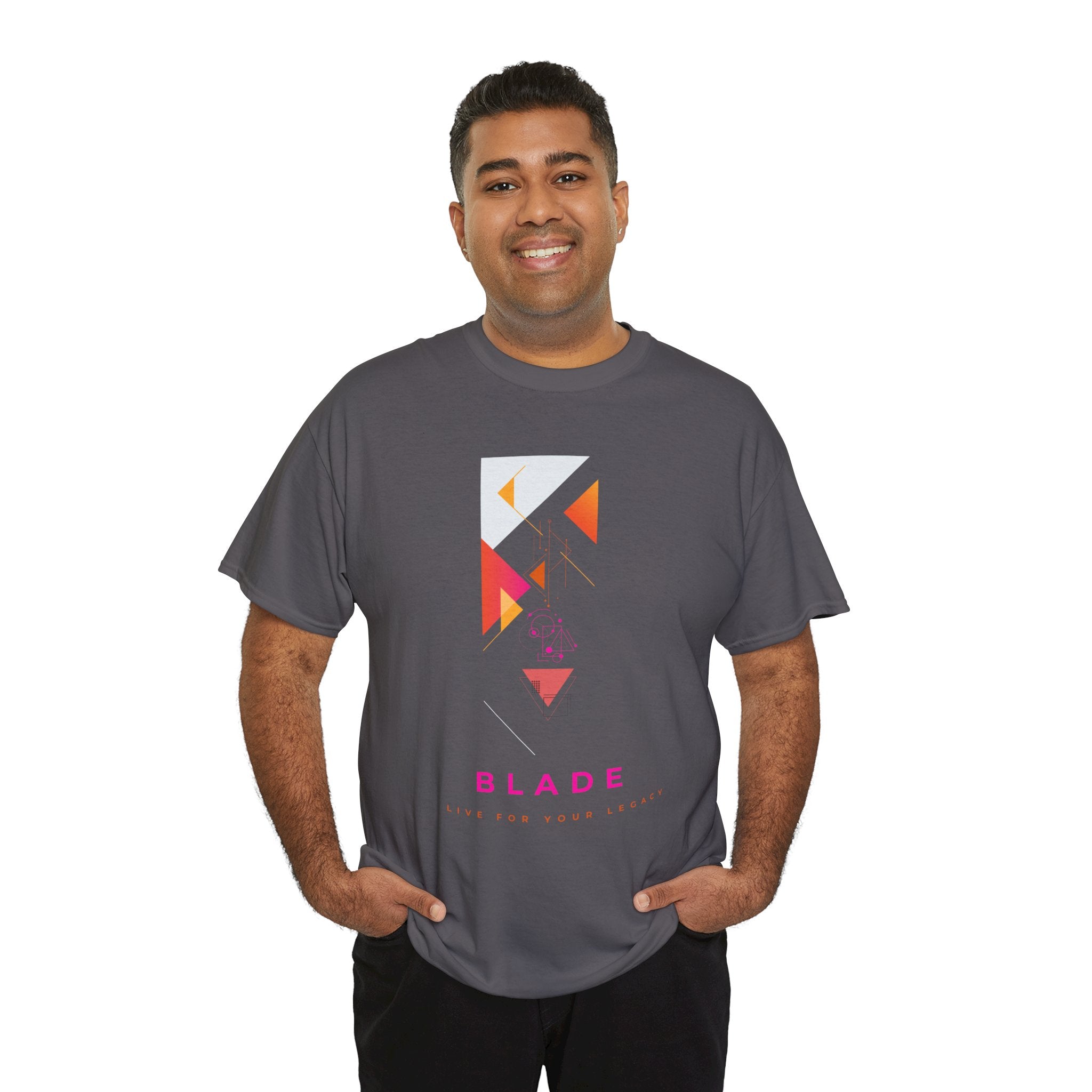 Geometric Odyssey  Pink/Orange T-Shirt